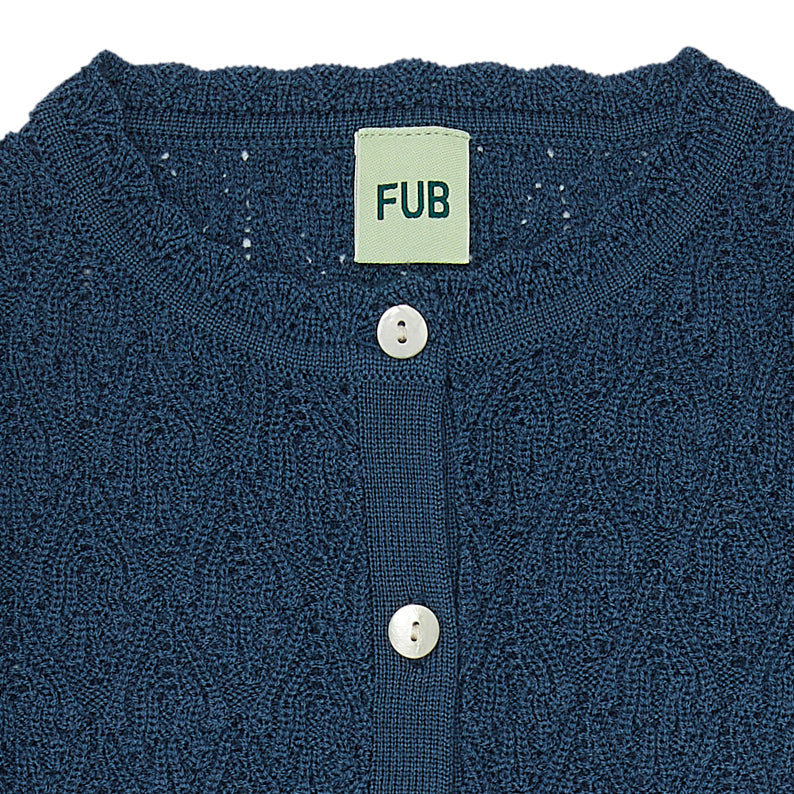 Girls Blue Wool Cardigan