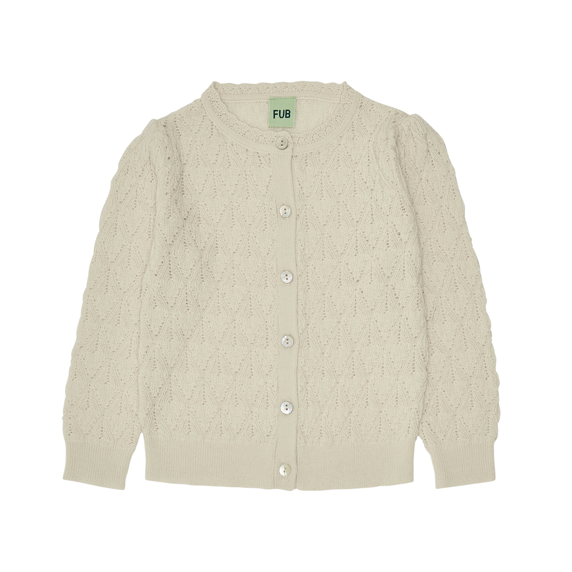 Girls White Wool Cardigan