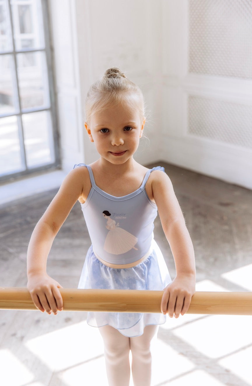 Combinaisons une pièce de ballet bleues pour filles