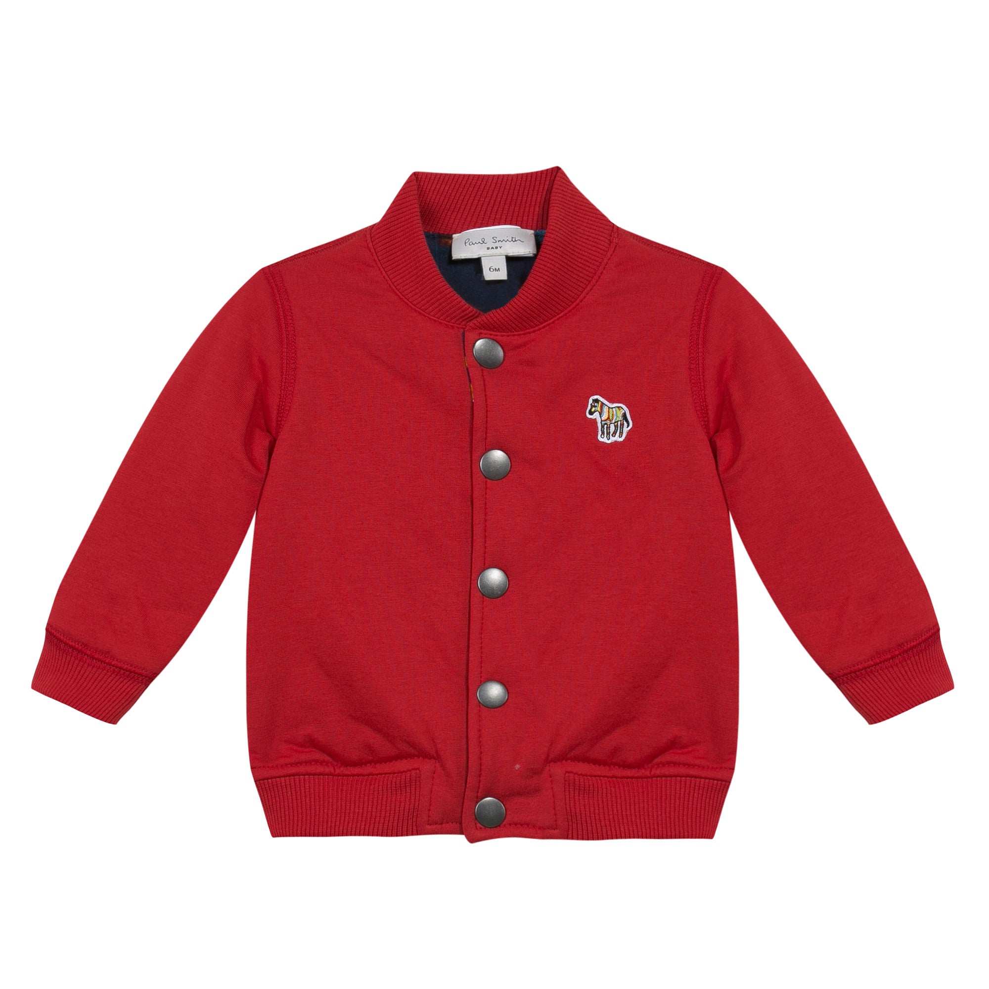 Baby Boys True Red Reversibled Cotton Cardigan - CÉMAROSE | Children's Fashion Store - 1
