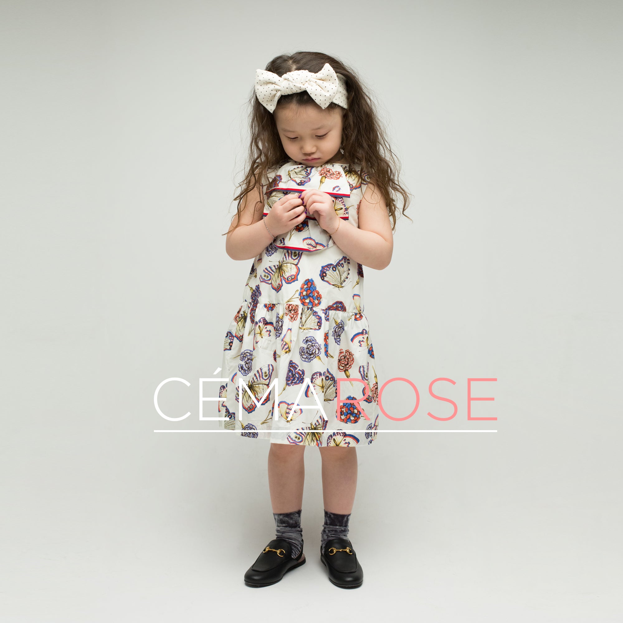 Girls White Magnol & Sylvie Printed Dress