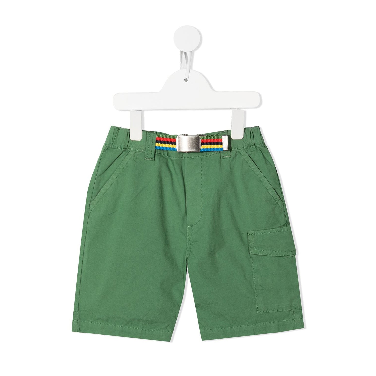 Boys Green Cotton Shorts
