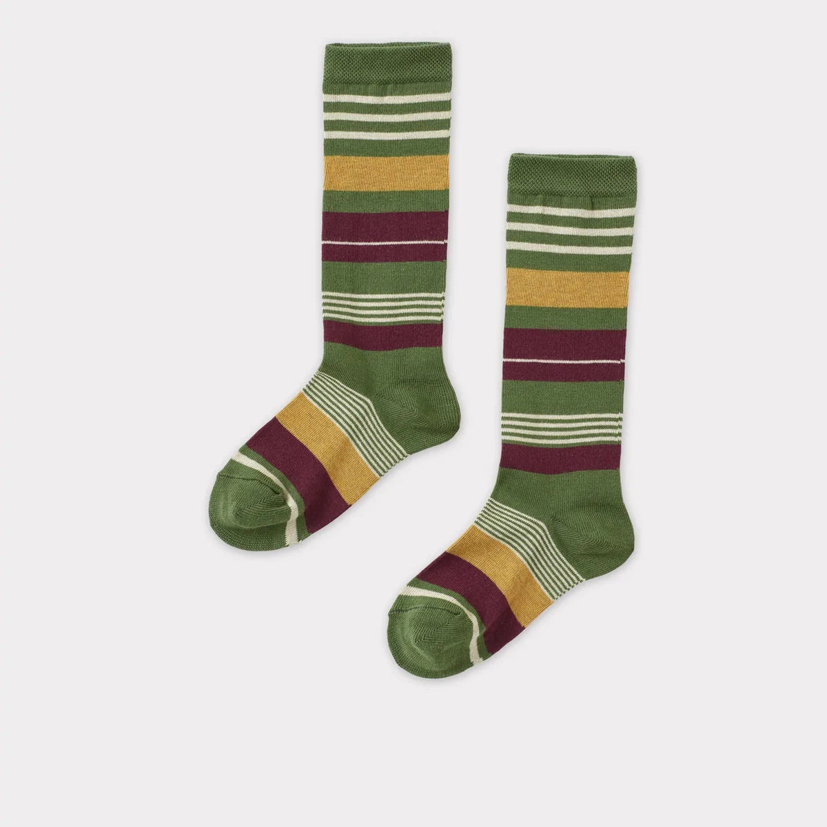 Boys & Girls Green Stripes Cotton Socks