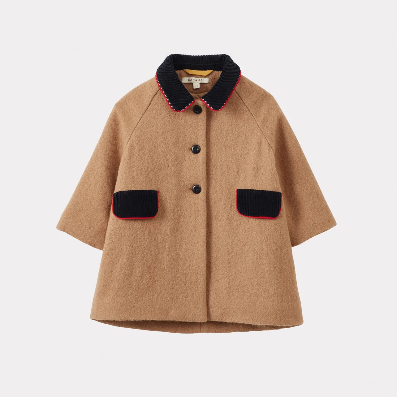 Boys & Girls Camel Wool Coat