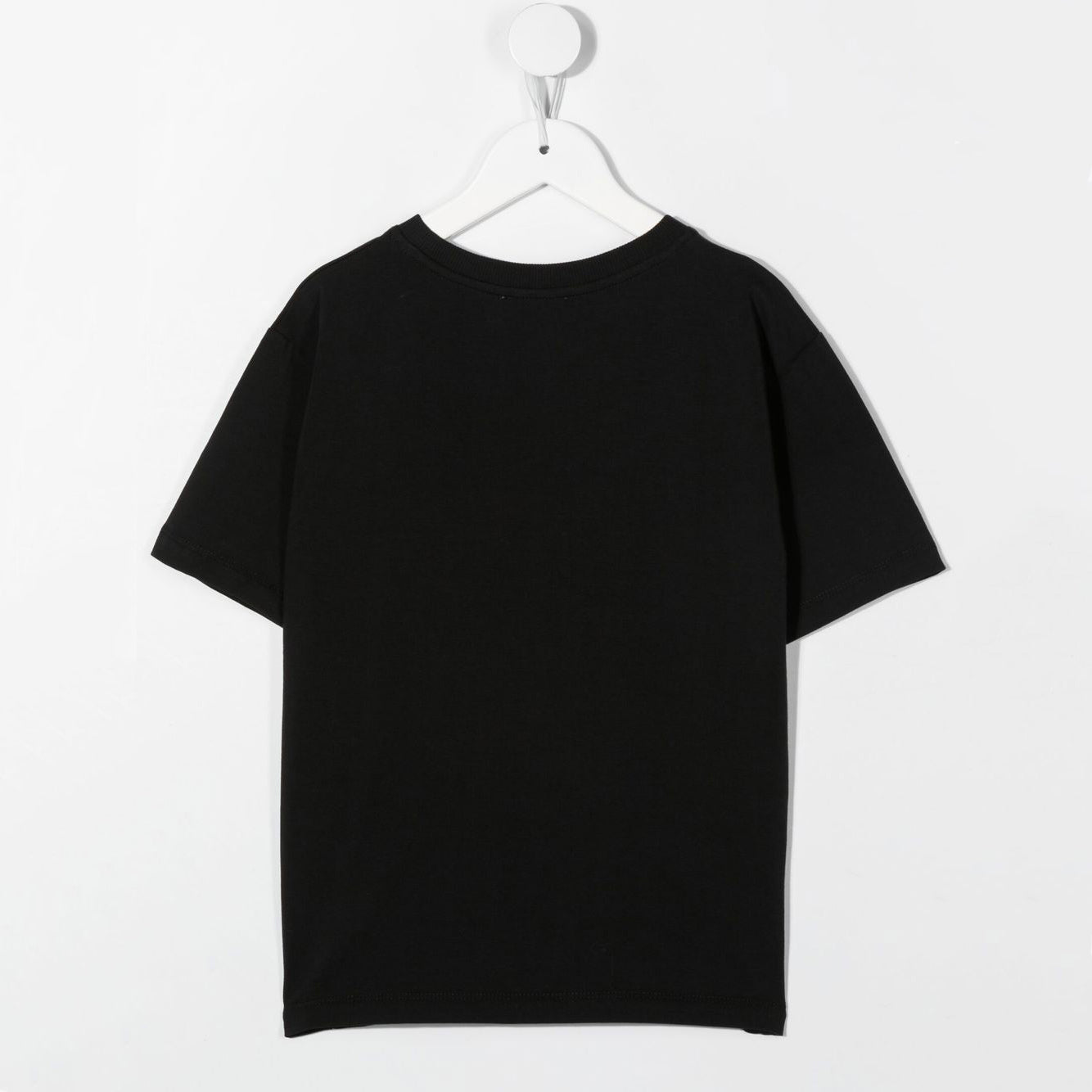 Boys & Girls Black Printed Cotton T-Shirt