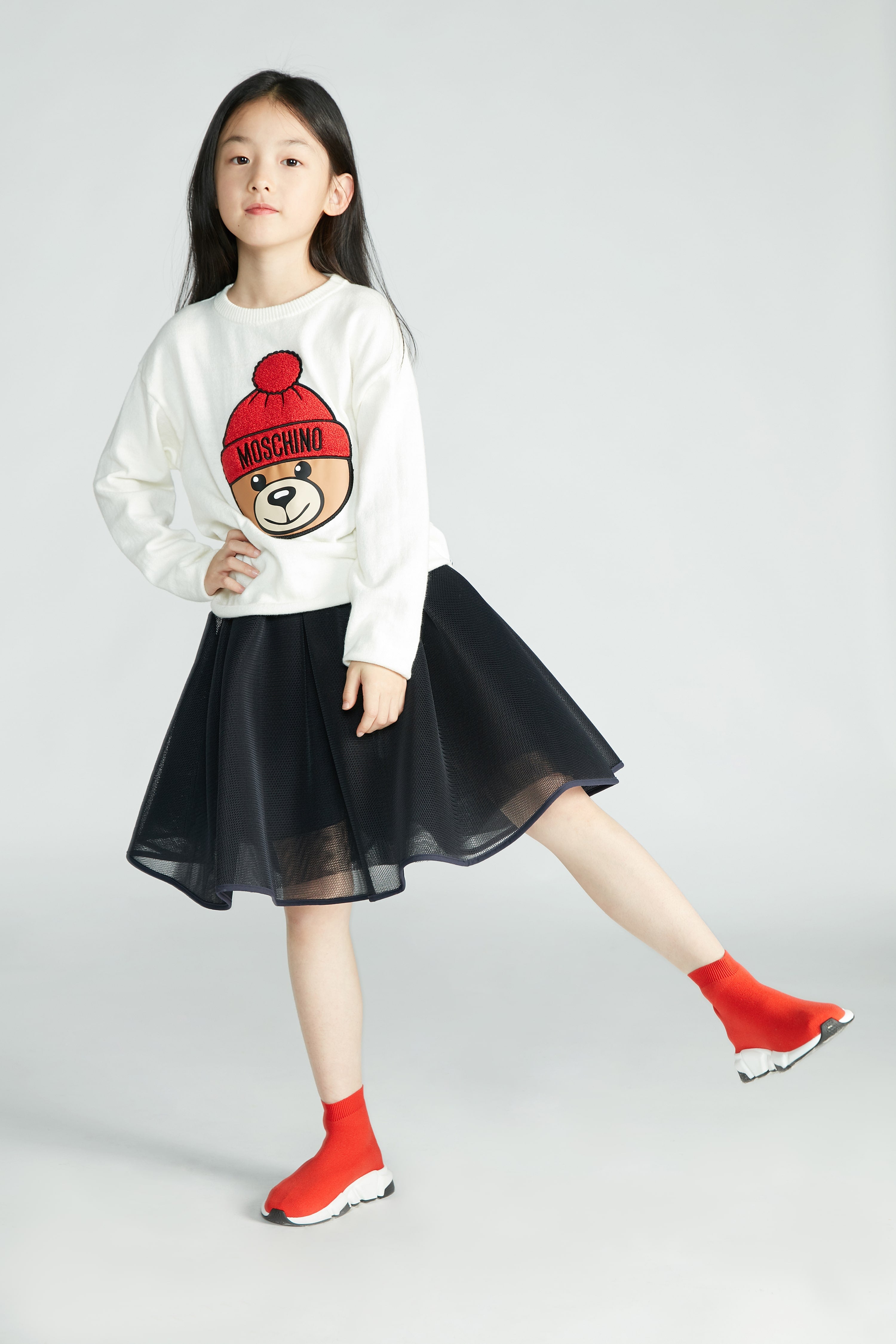 Boys & Girls Ivory Logo Cotton Sweater