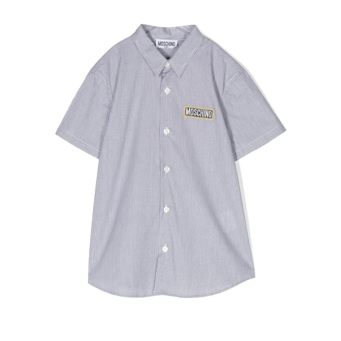 Boys Blue Stripes Cotton Shirt