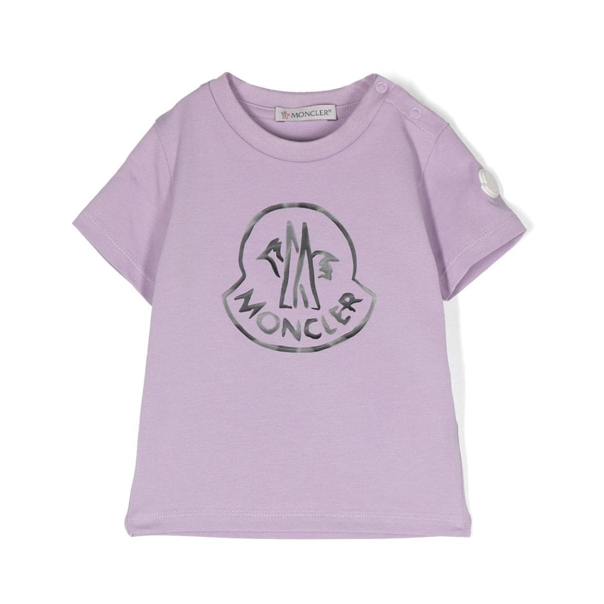 Baby Girls Purple Logo Cotton T-Shirt