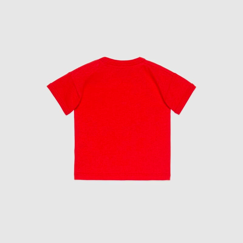Baby Boys & Girls Red Logo Cotton T-Shirt
