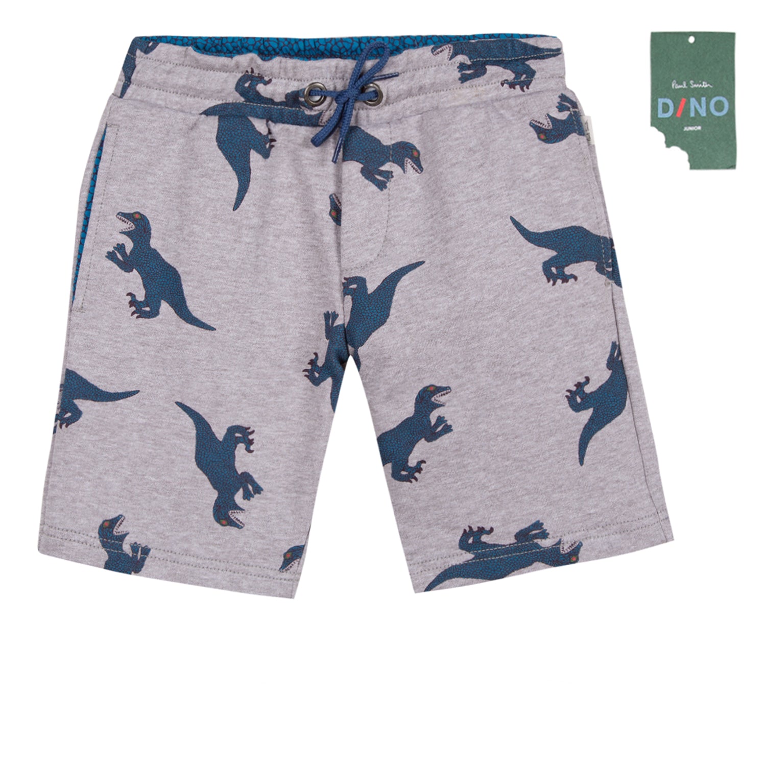 Boys Grey Printed Cotton Shorts