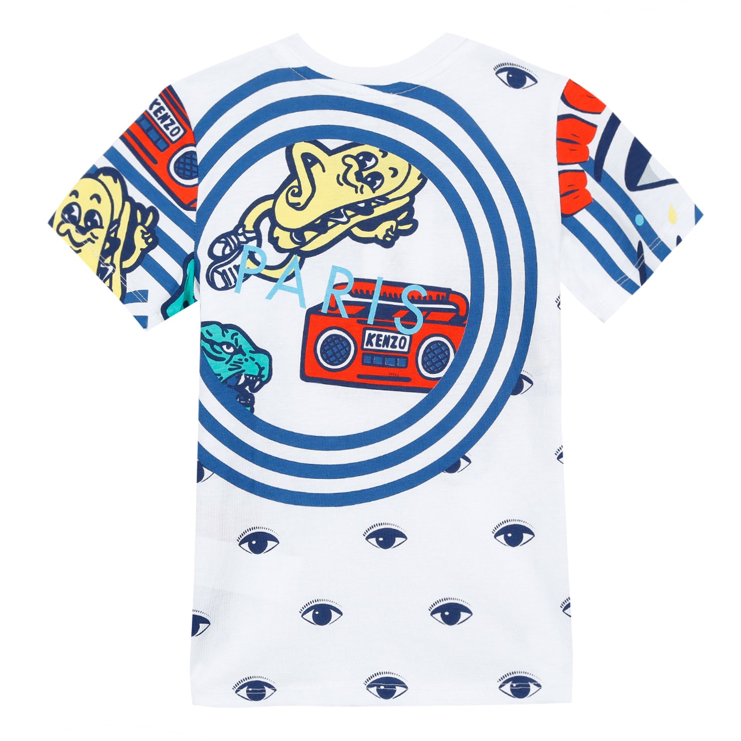 Boys Optic White Printed Cotton T-shirt