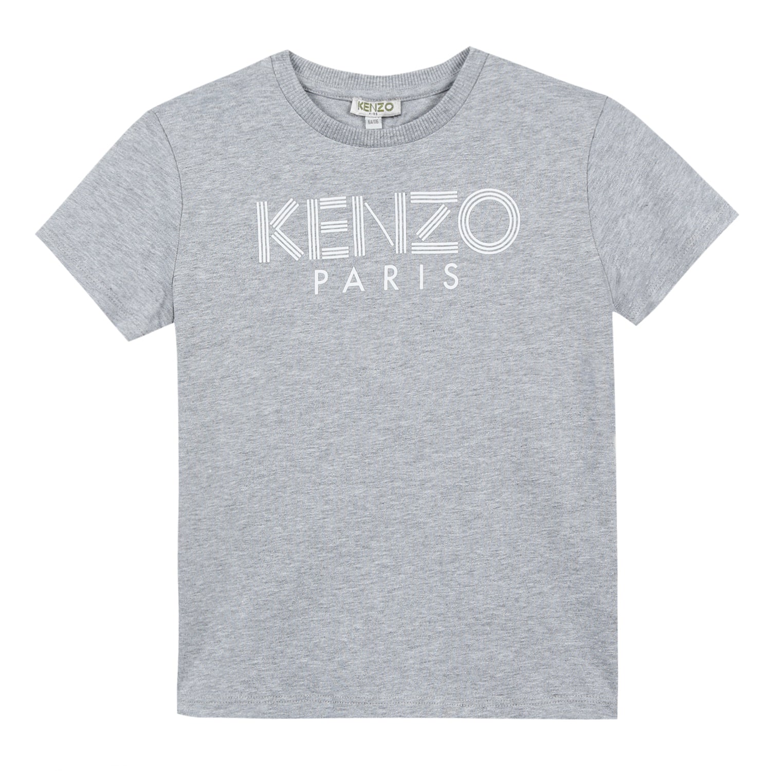 Boys Marl Grey Logo Cotton T-shirt