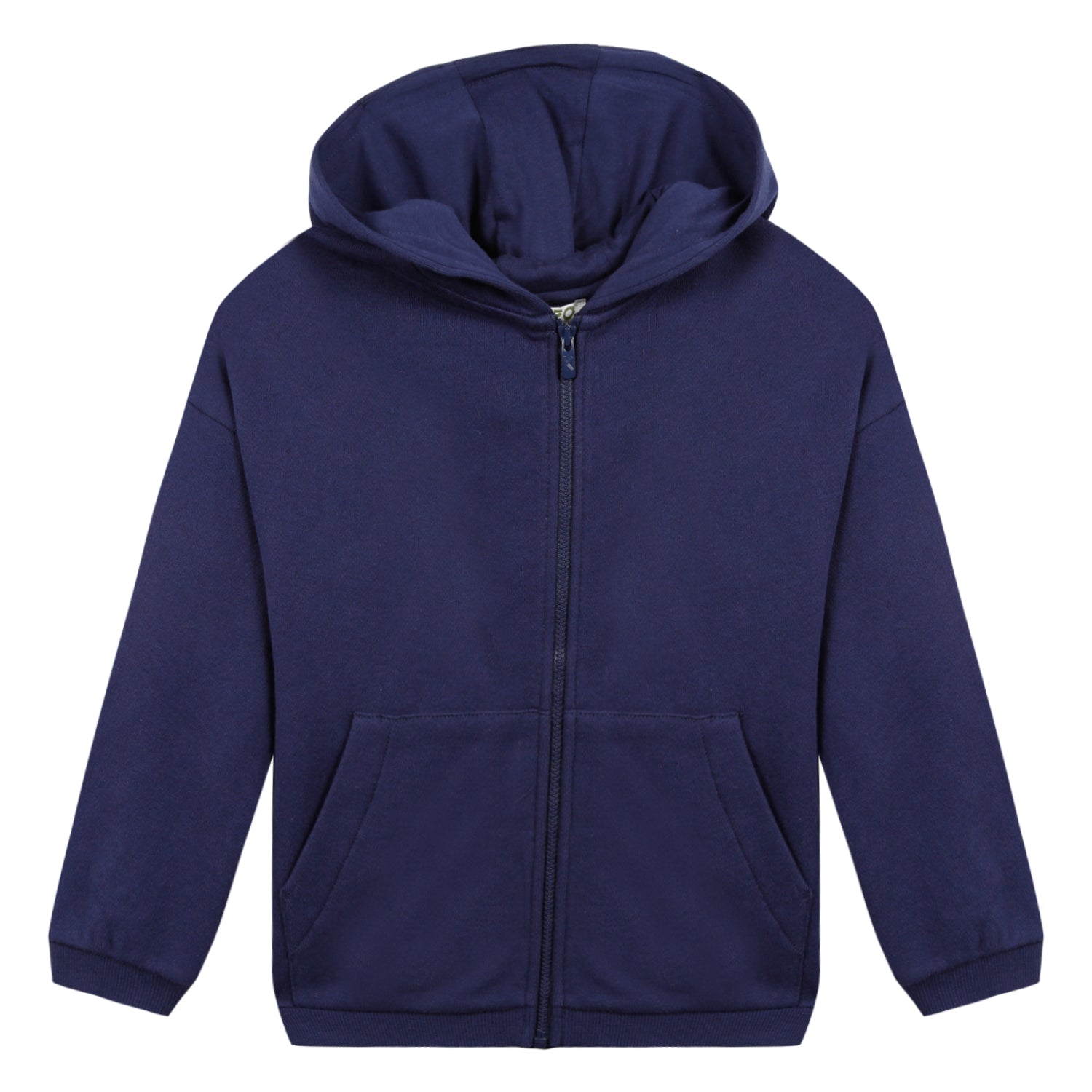 Girls Navy Logo Cotton Coat