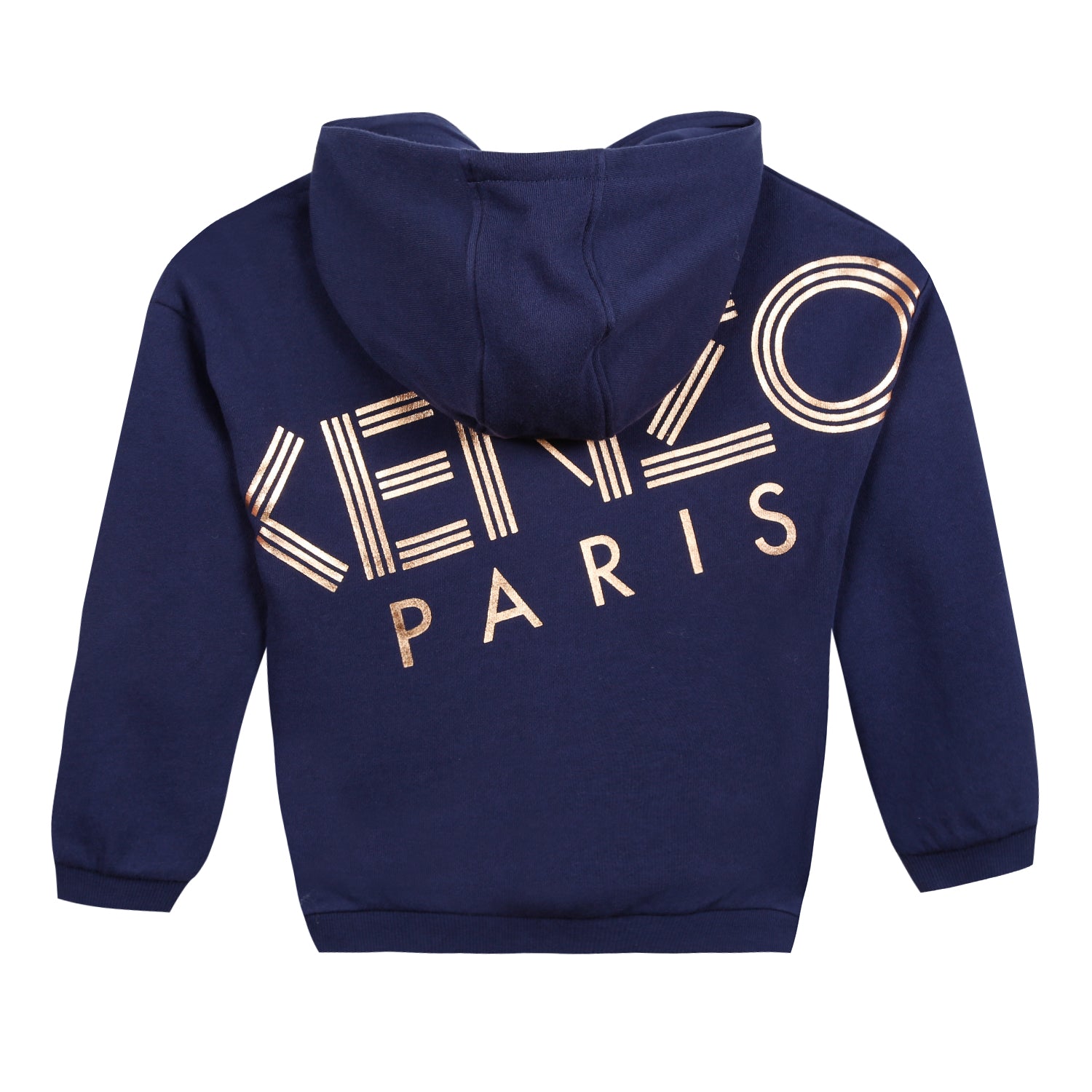 Girls Navy Logo Cotton Coat