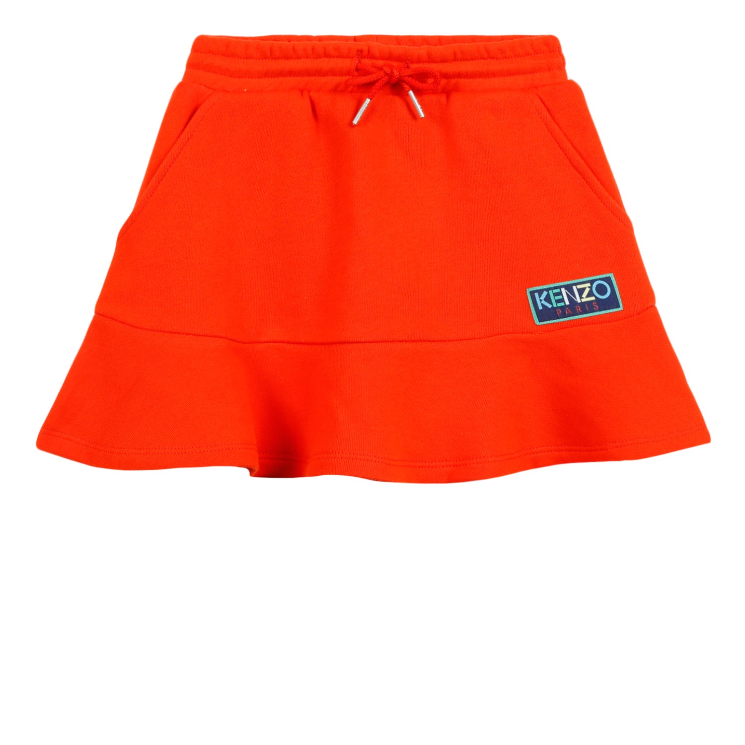 Girls Orange Cotton Skirt