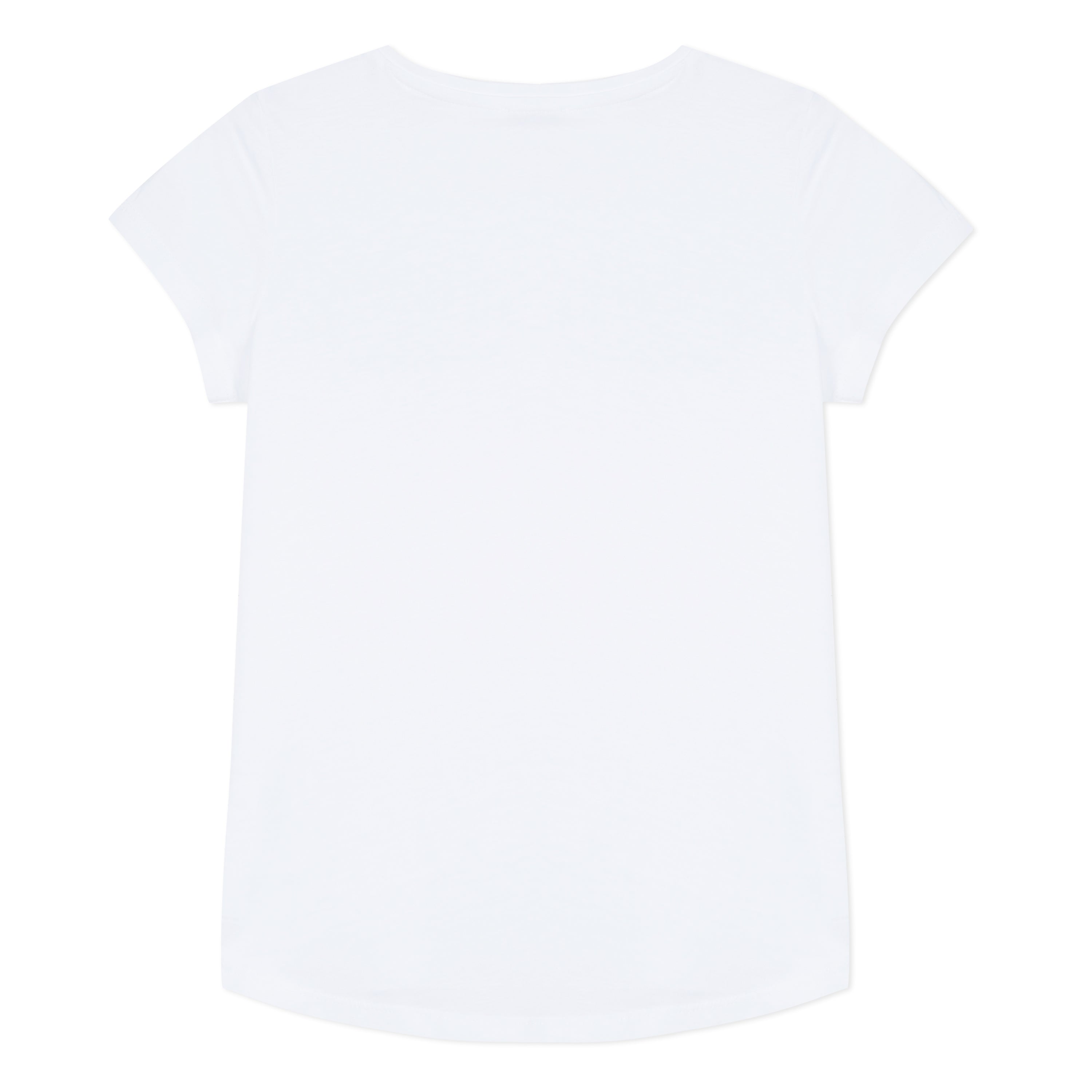 Girls White Logo Cotton T-shirt