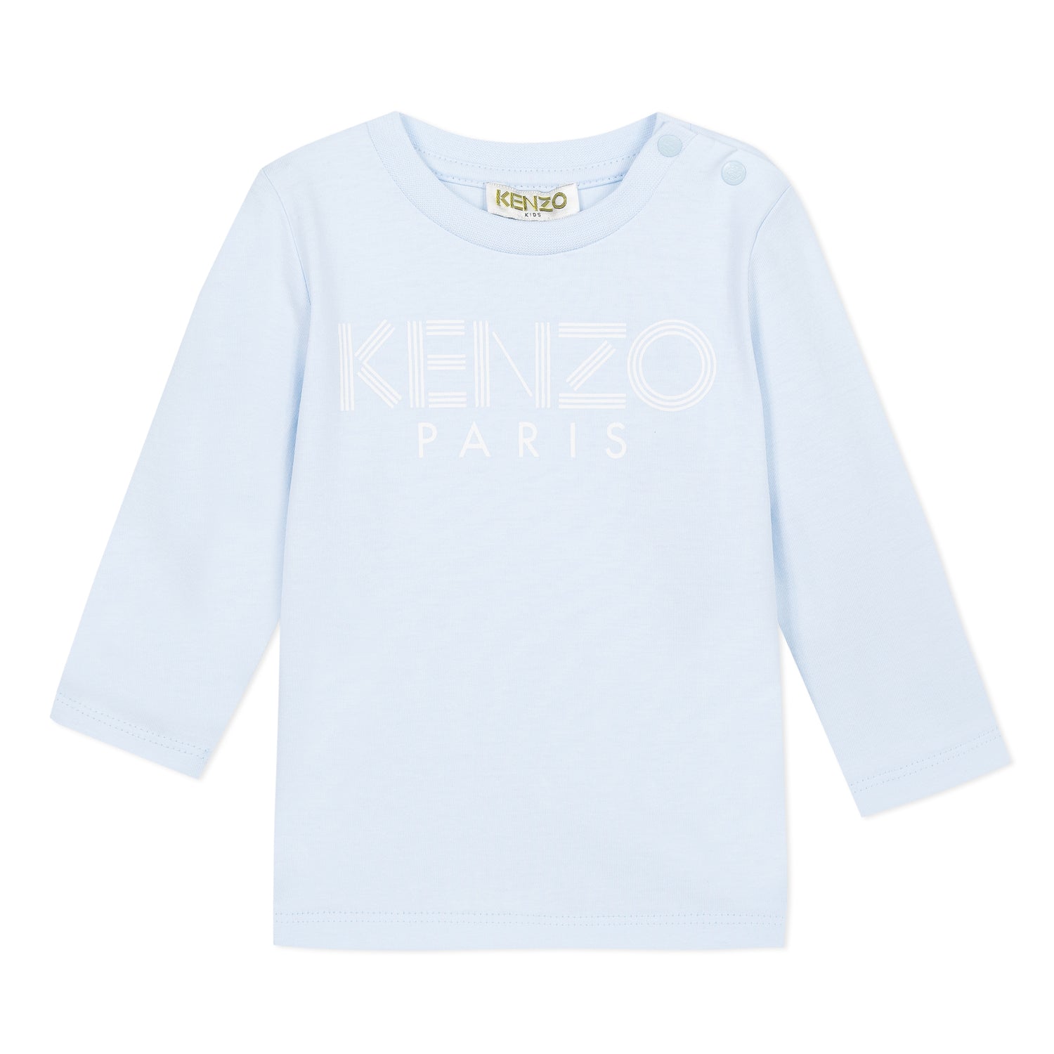 Baby Boys Light Blue Logo Cotton T-shirt