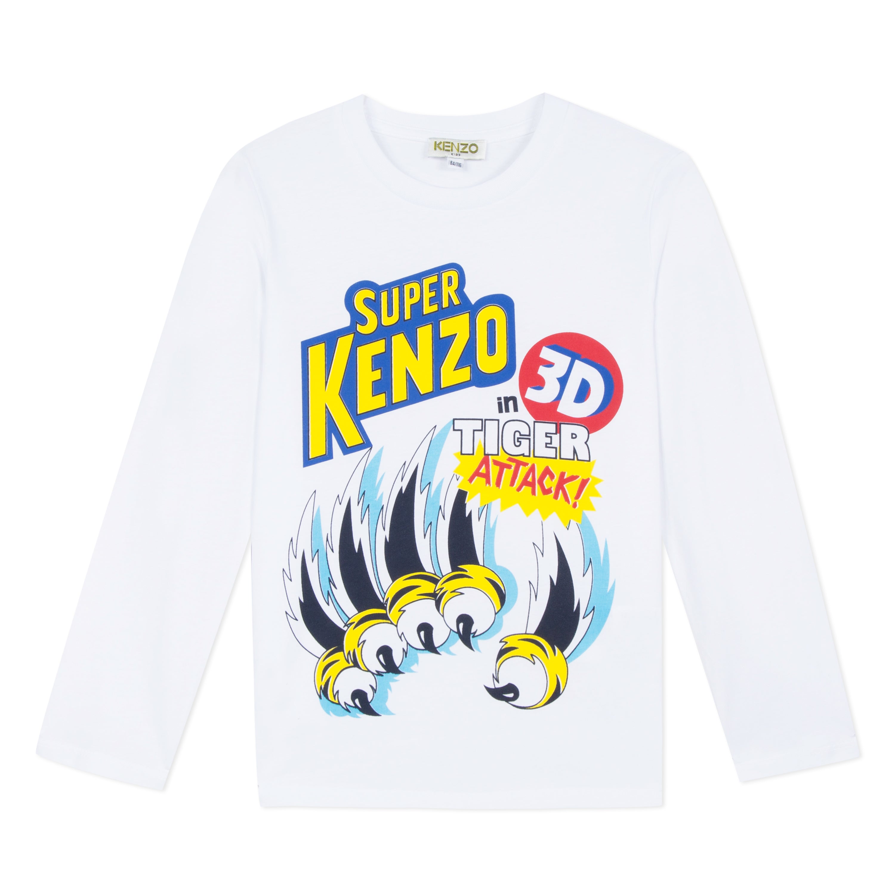 Boys White Printing Cotton Top