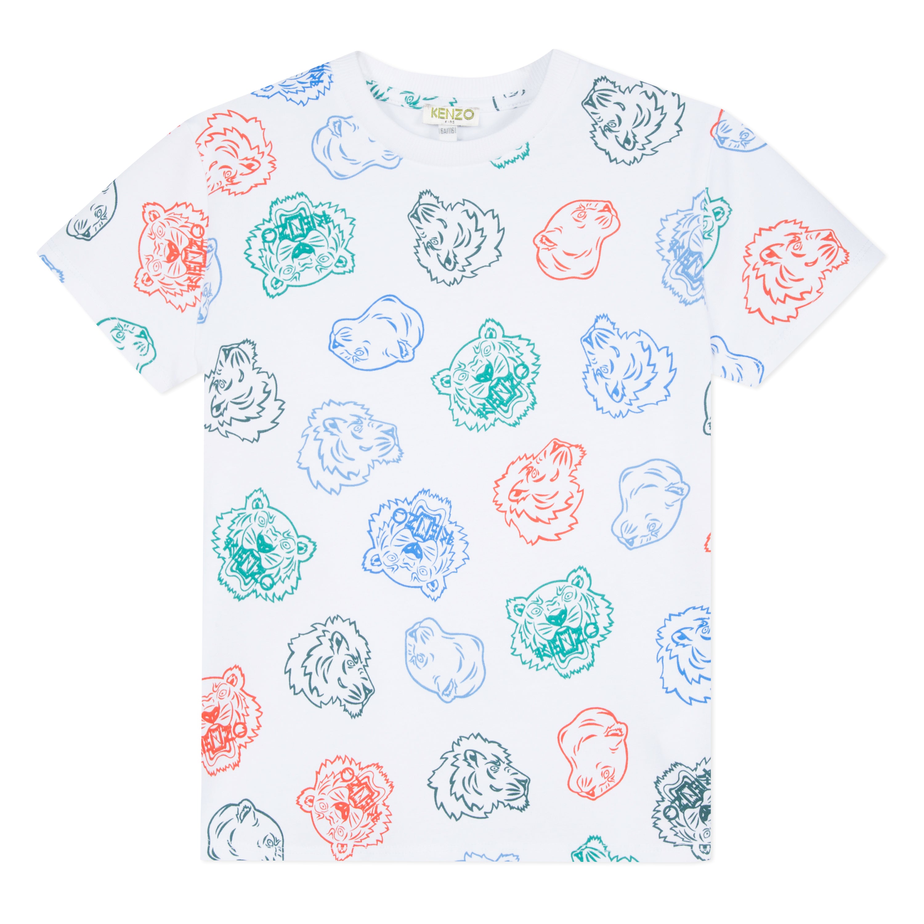 Boys White Printing Cotton T-shirt