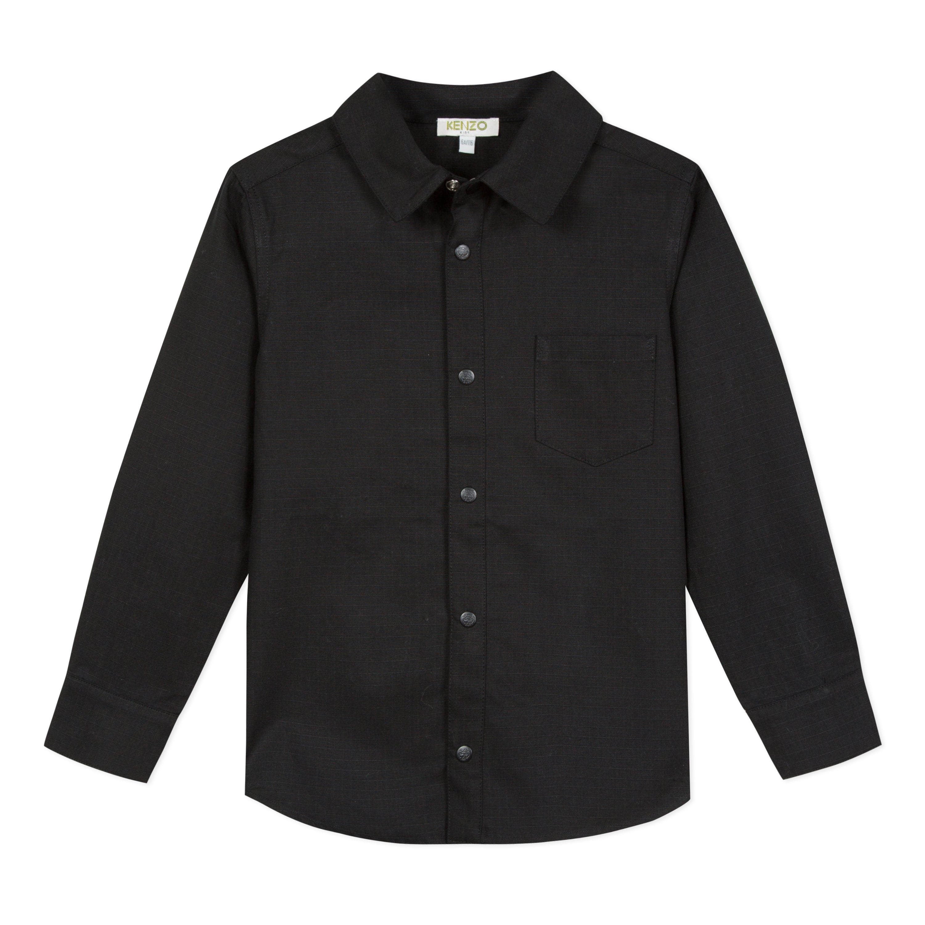 Boys Black Printing Cotton Shirt