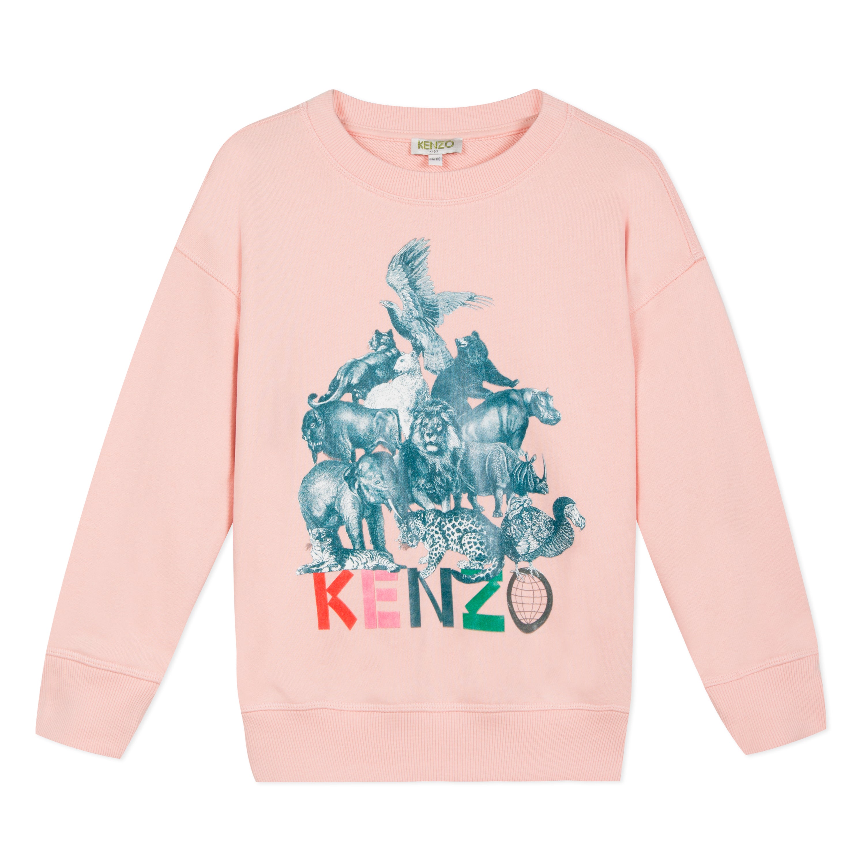 Girls Pink Printing Cotton Sweatshirt