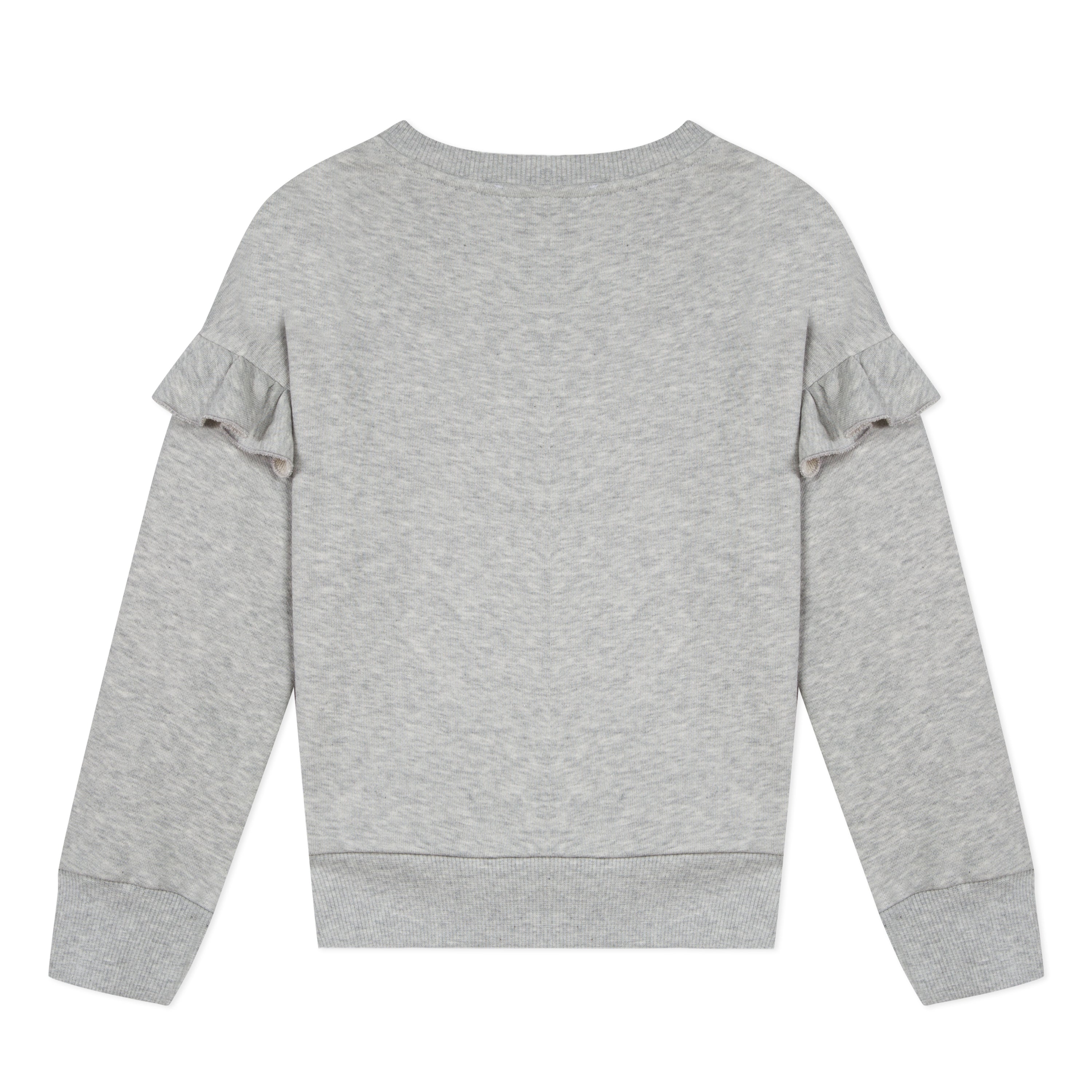 Girls Grey Logo Cotton Sweatshirt