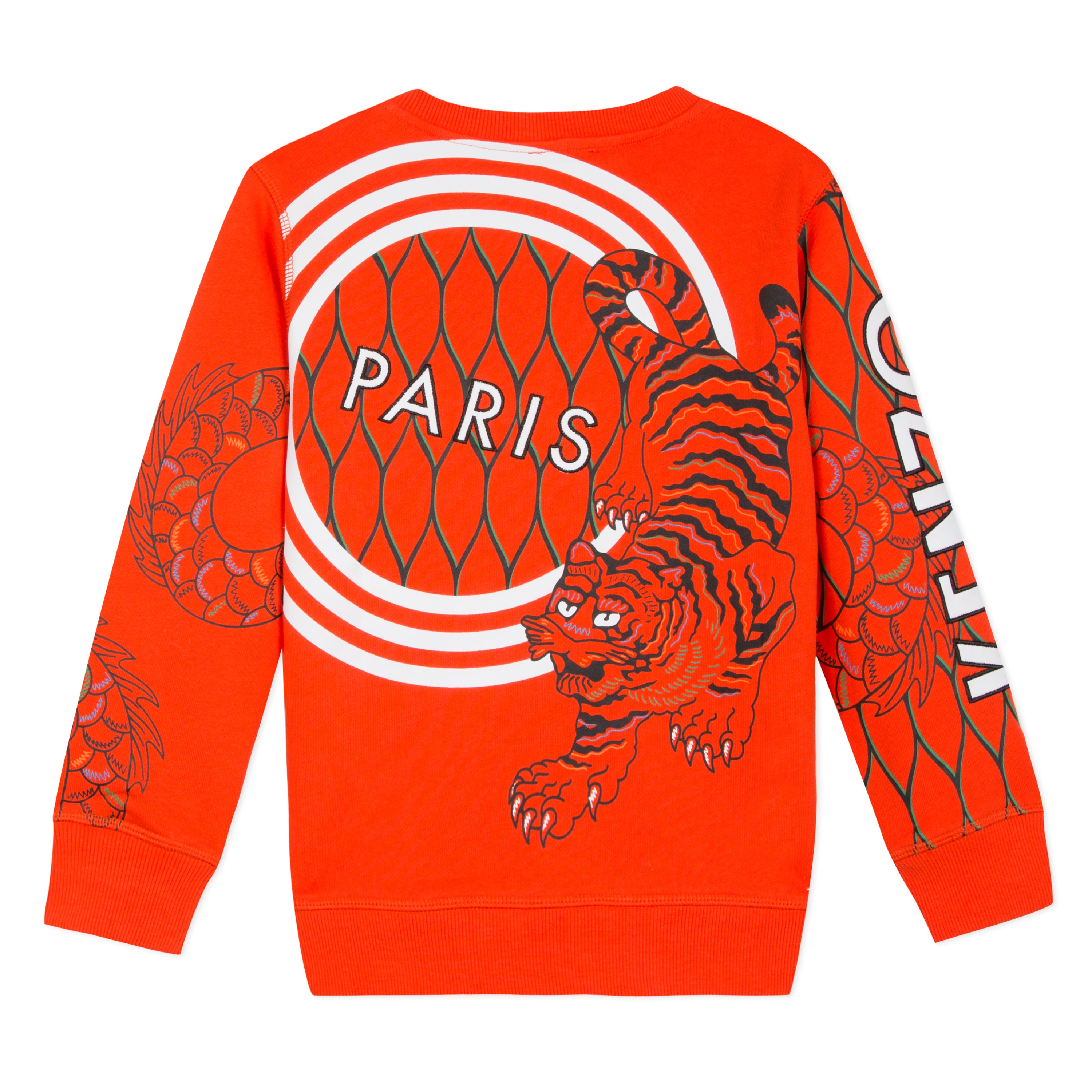Boys Orange Printing Cotton Sweatshirt
