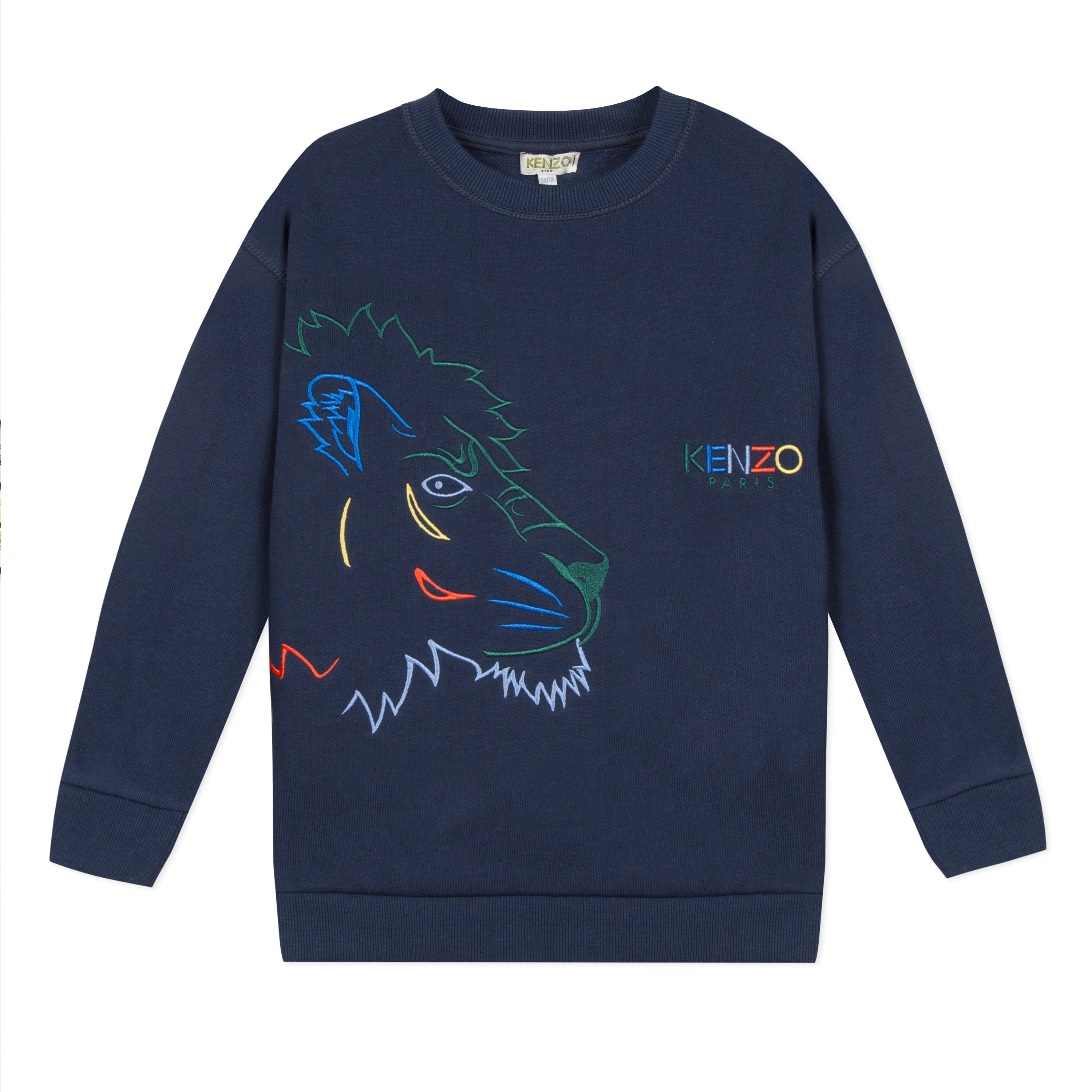 Boys Navy Printing Cotton Sweatshirt