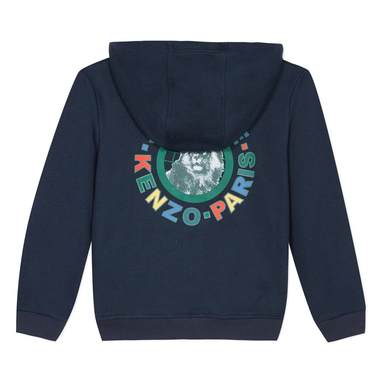 Boys Navy Hooded Zip Cotton Cardigan