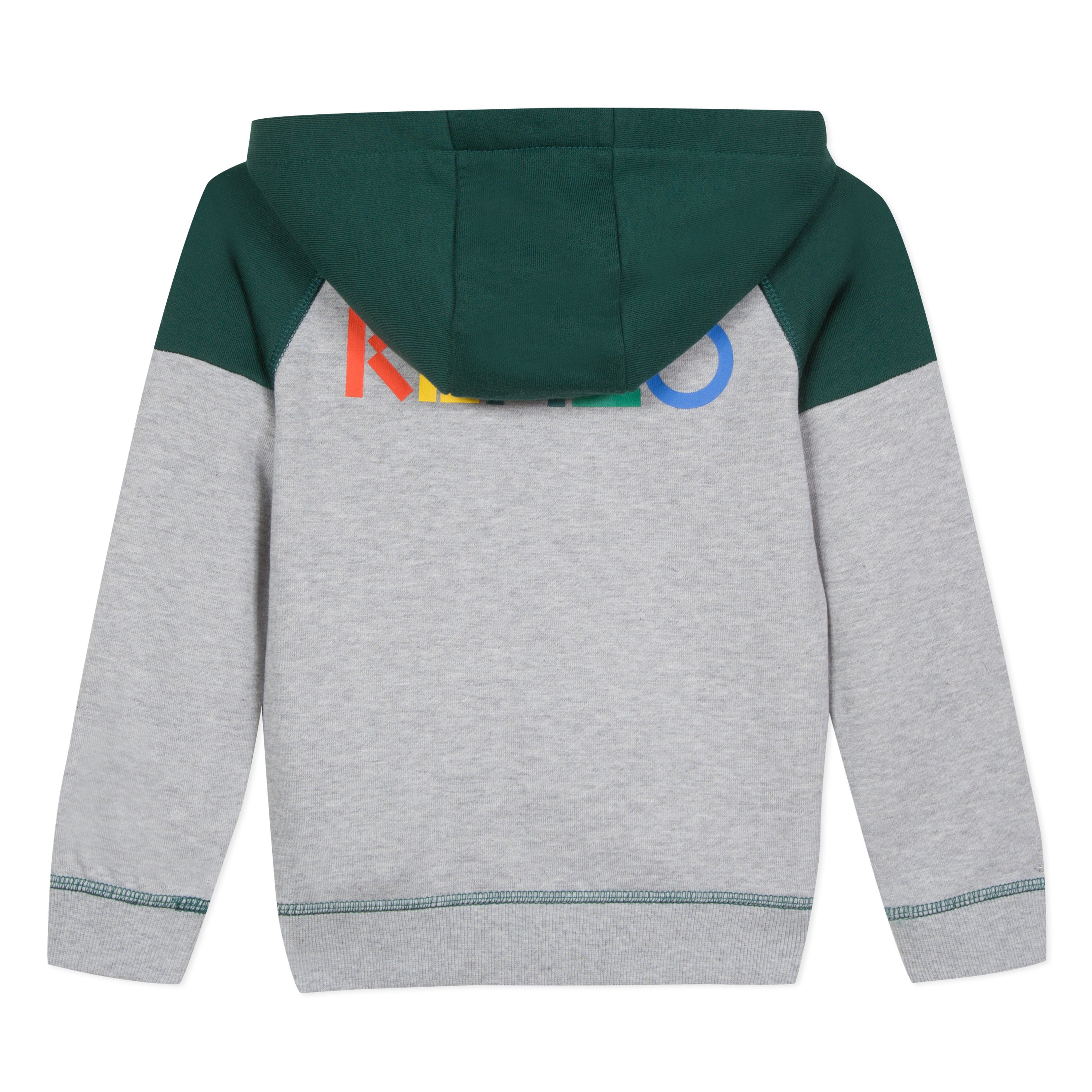 Boys Grey Hooded Zip Cotton Cardigan