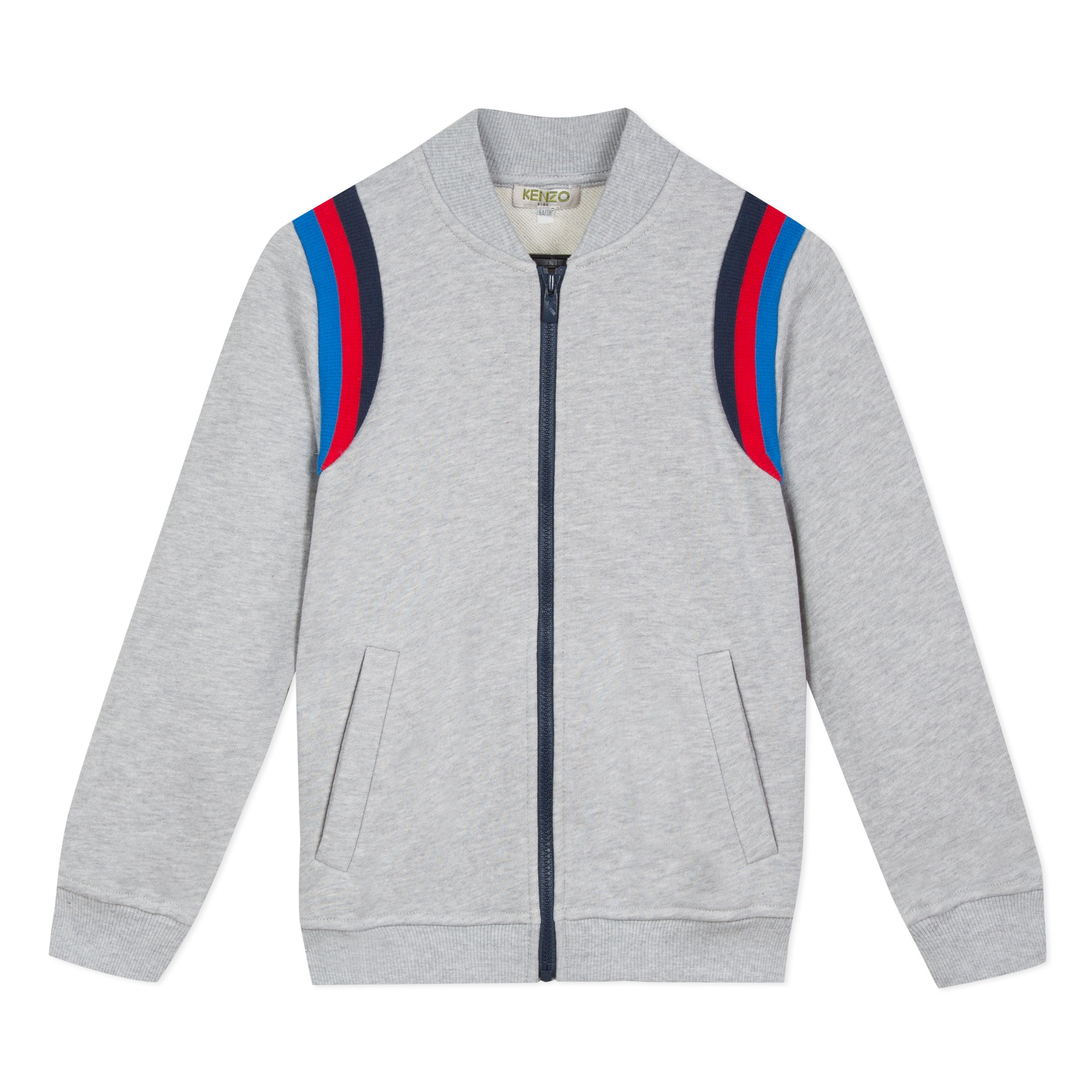 Boys Grey Zip Cotton Cardigan