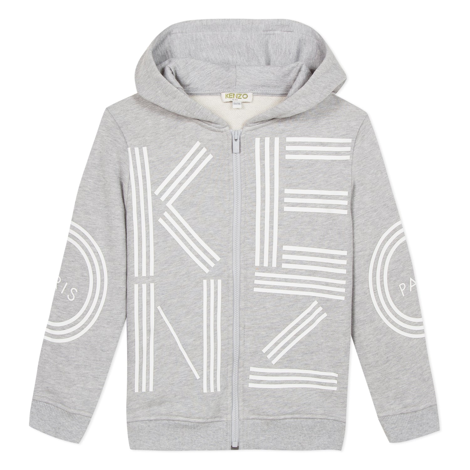 Boys Grey Hooded Logo Cardigan