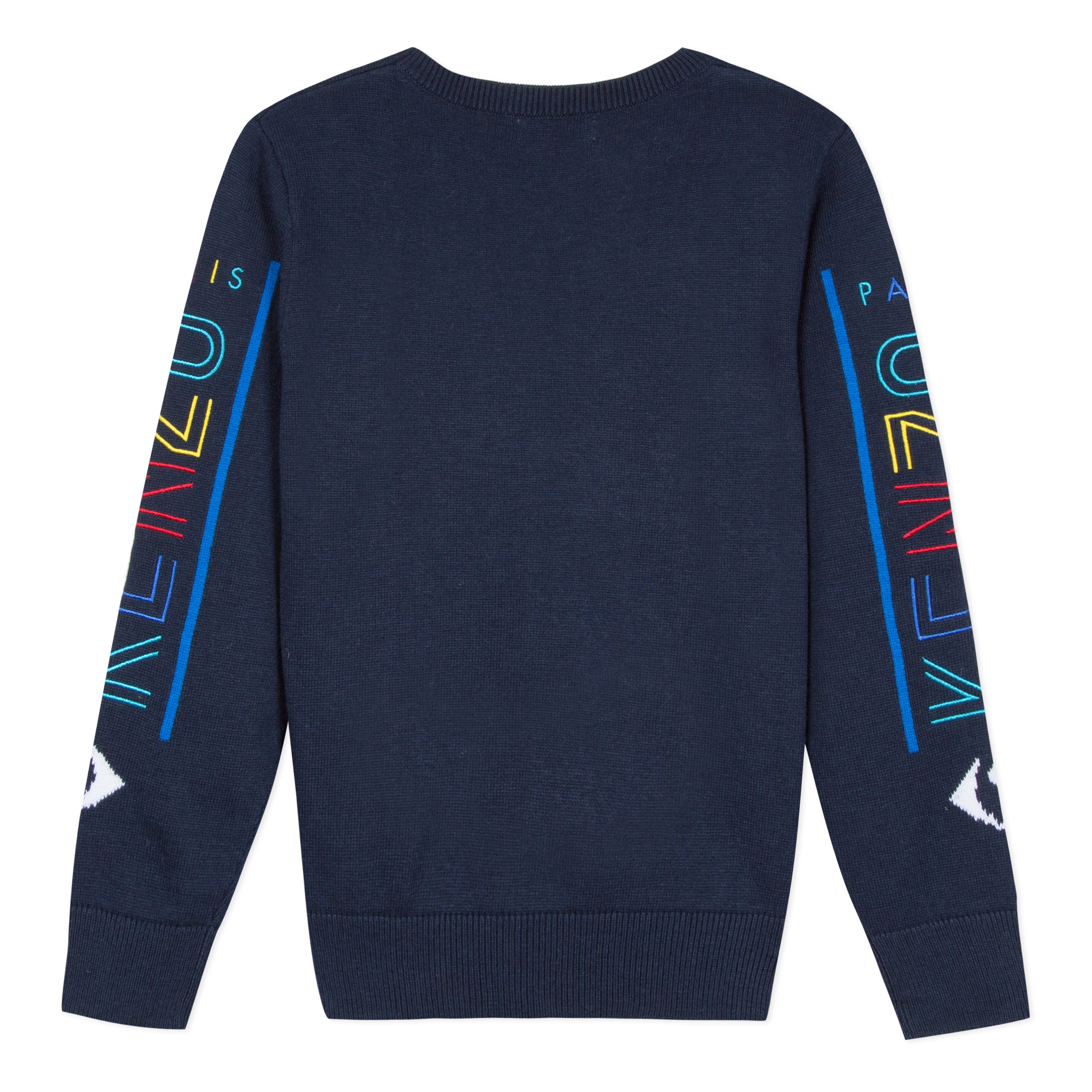 Boys Navy Eye Cotton Sweater
