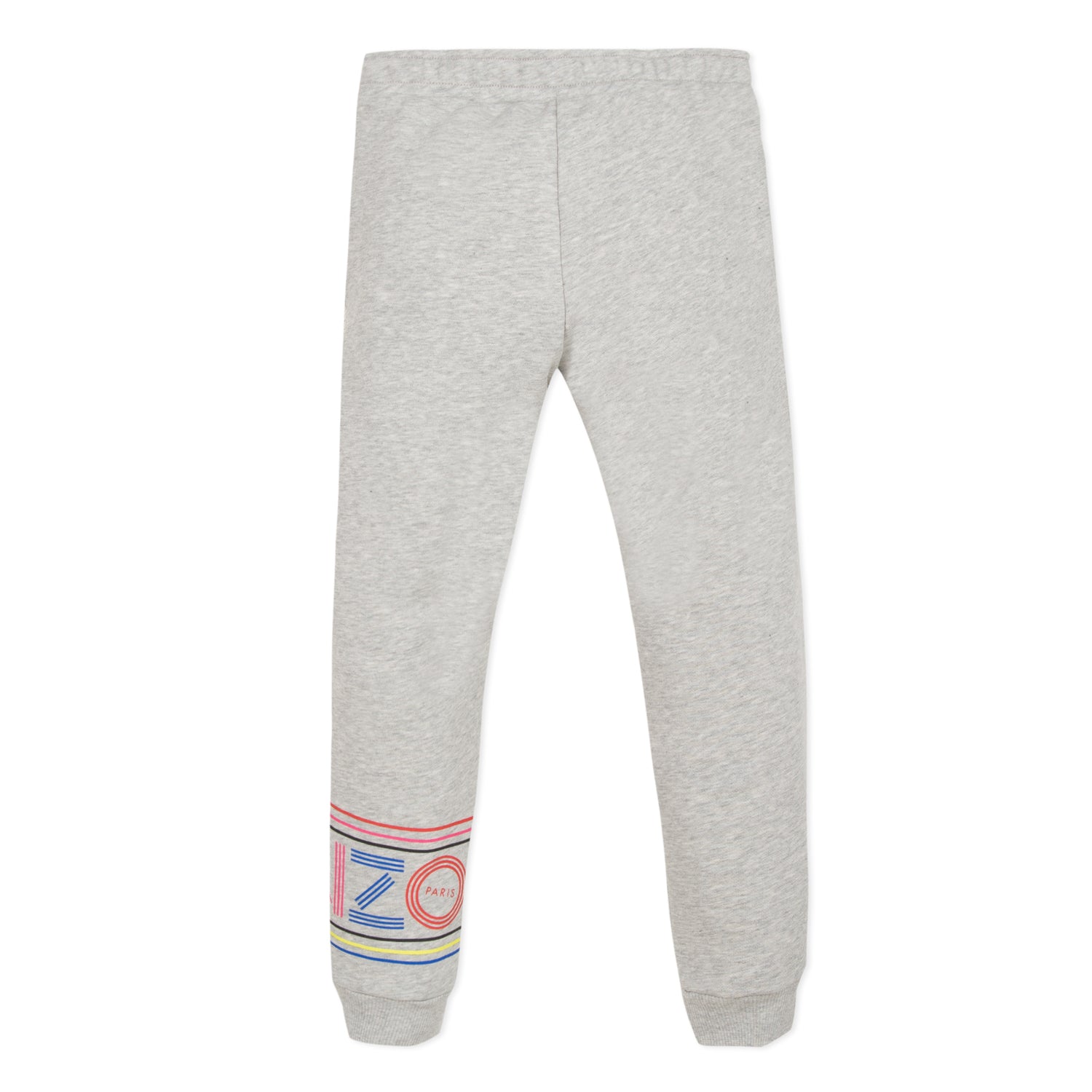 Girls Grey Logo Cotton Trousers