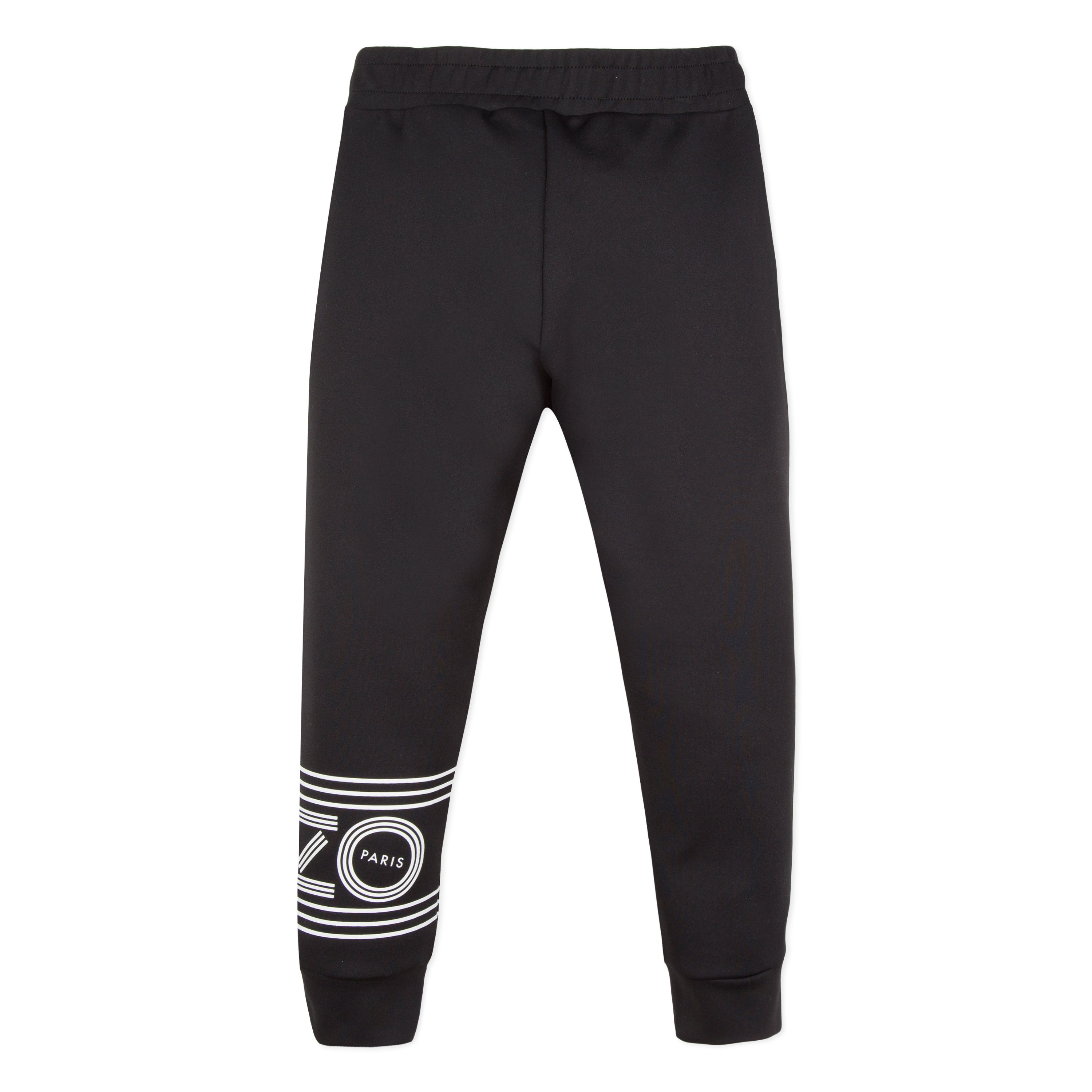 Boys Black Logo Cotton Trousers