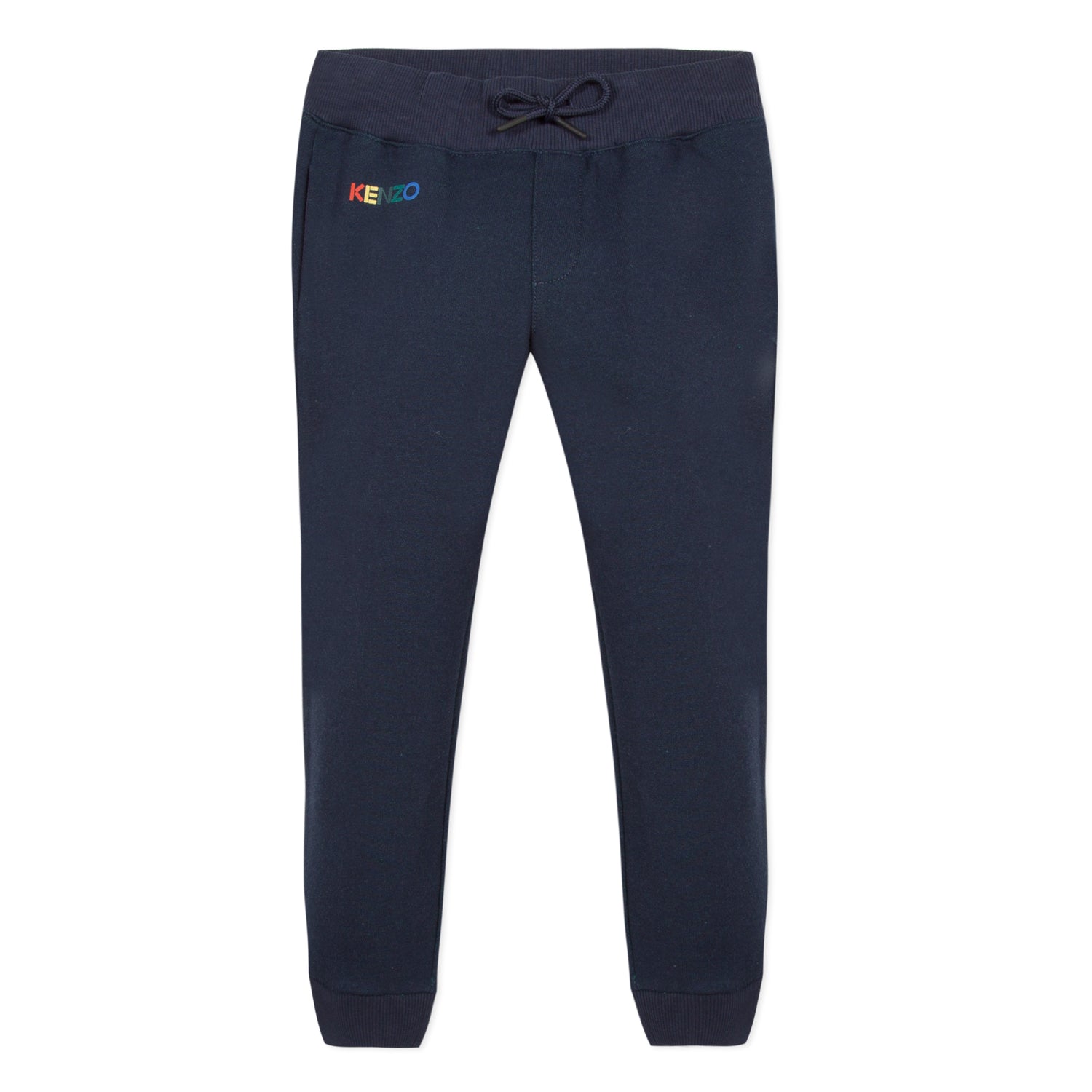 Boys Navy Drawstring Cotton Trousers