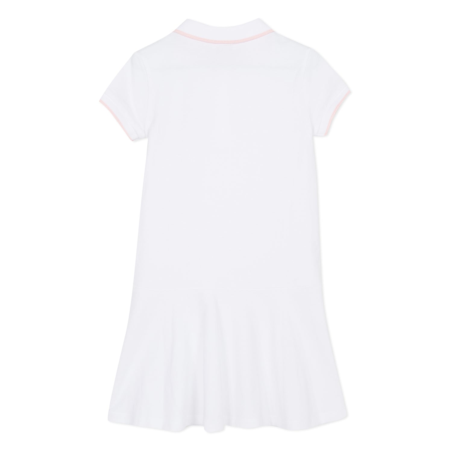 Girls White Cotton Polo Dress