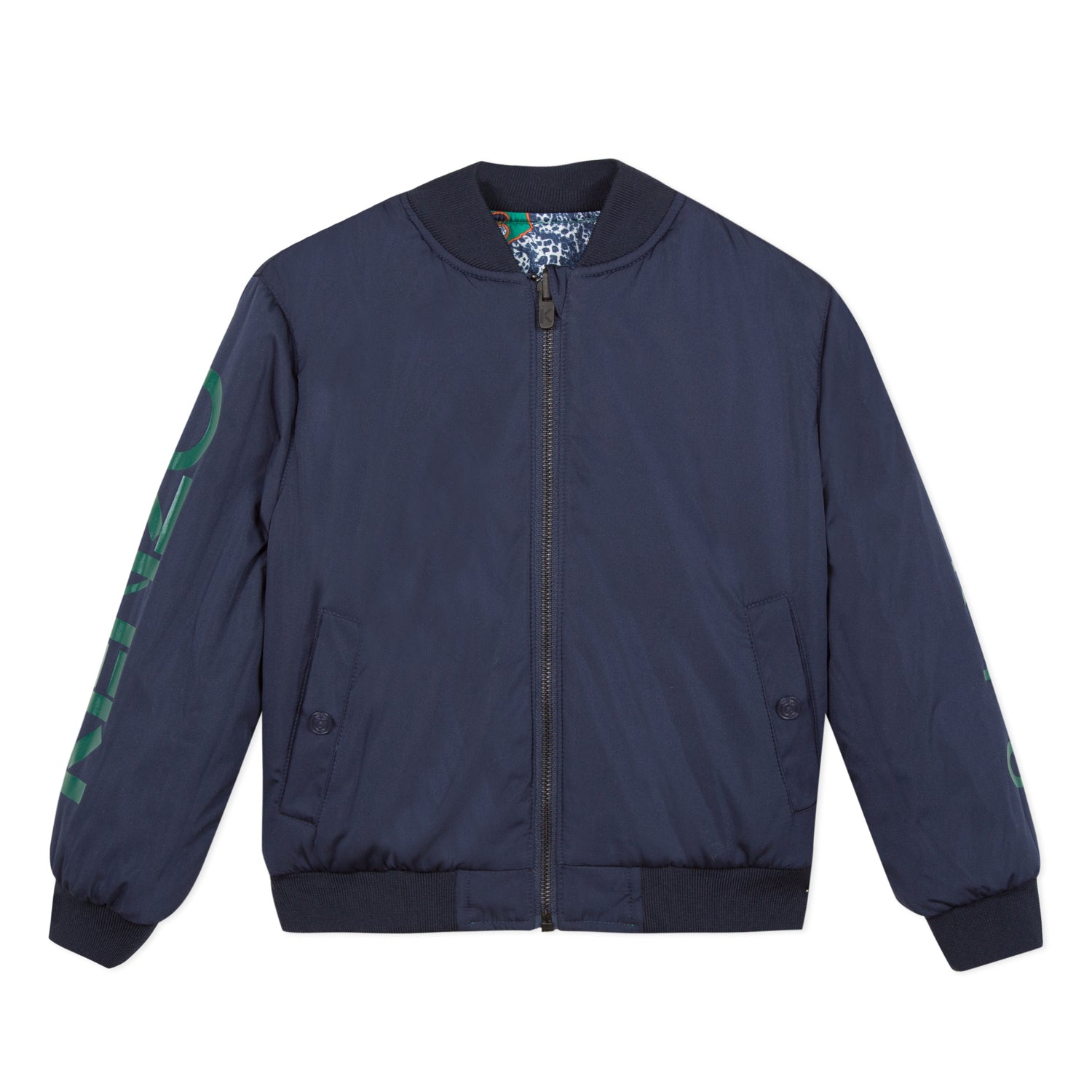 Boys Green & Navy Reversible Coat