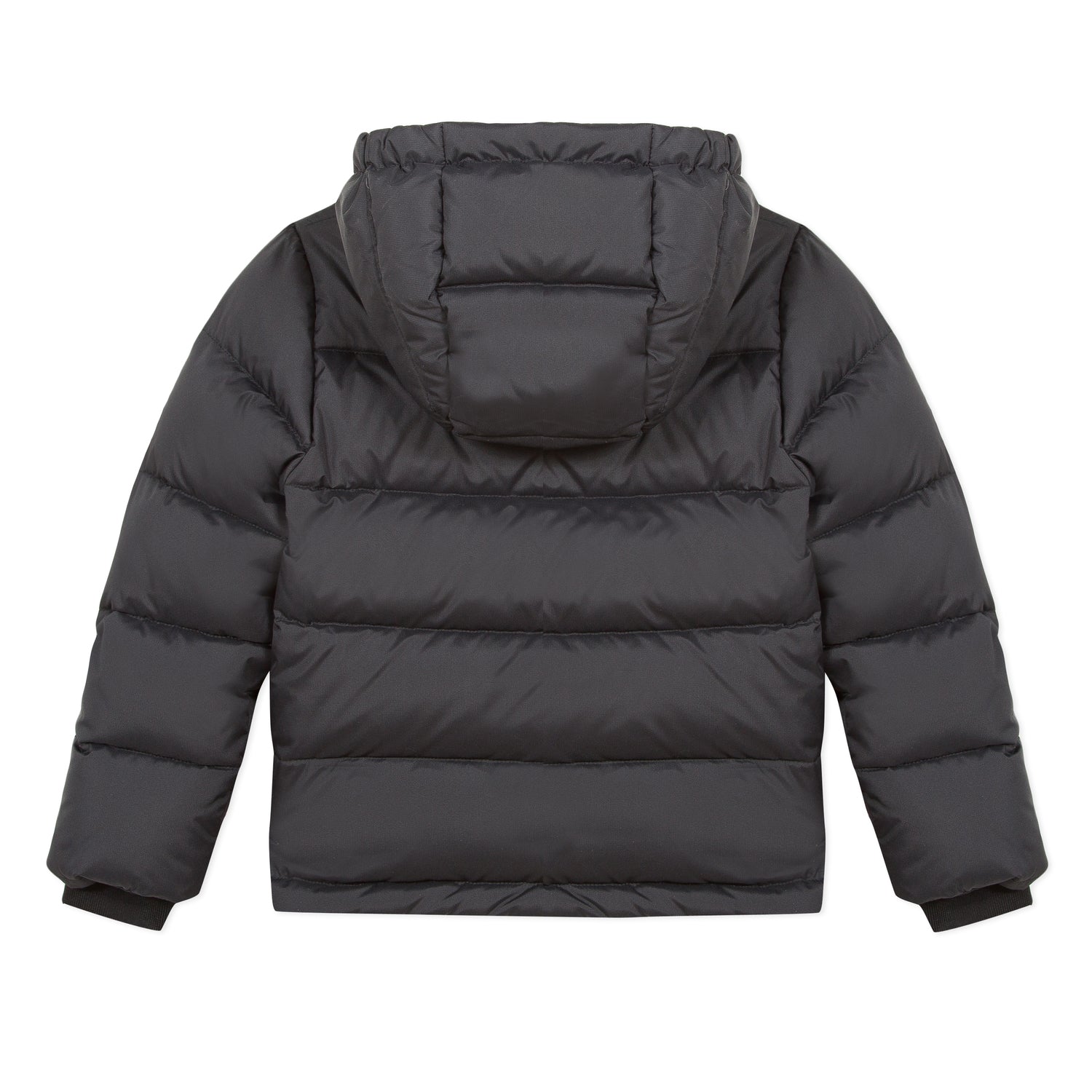 Boys Black Hooded Padded Down Coat