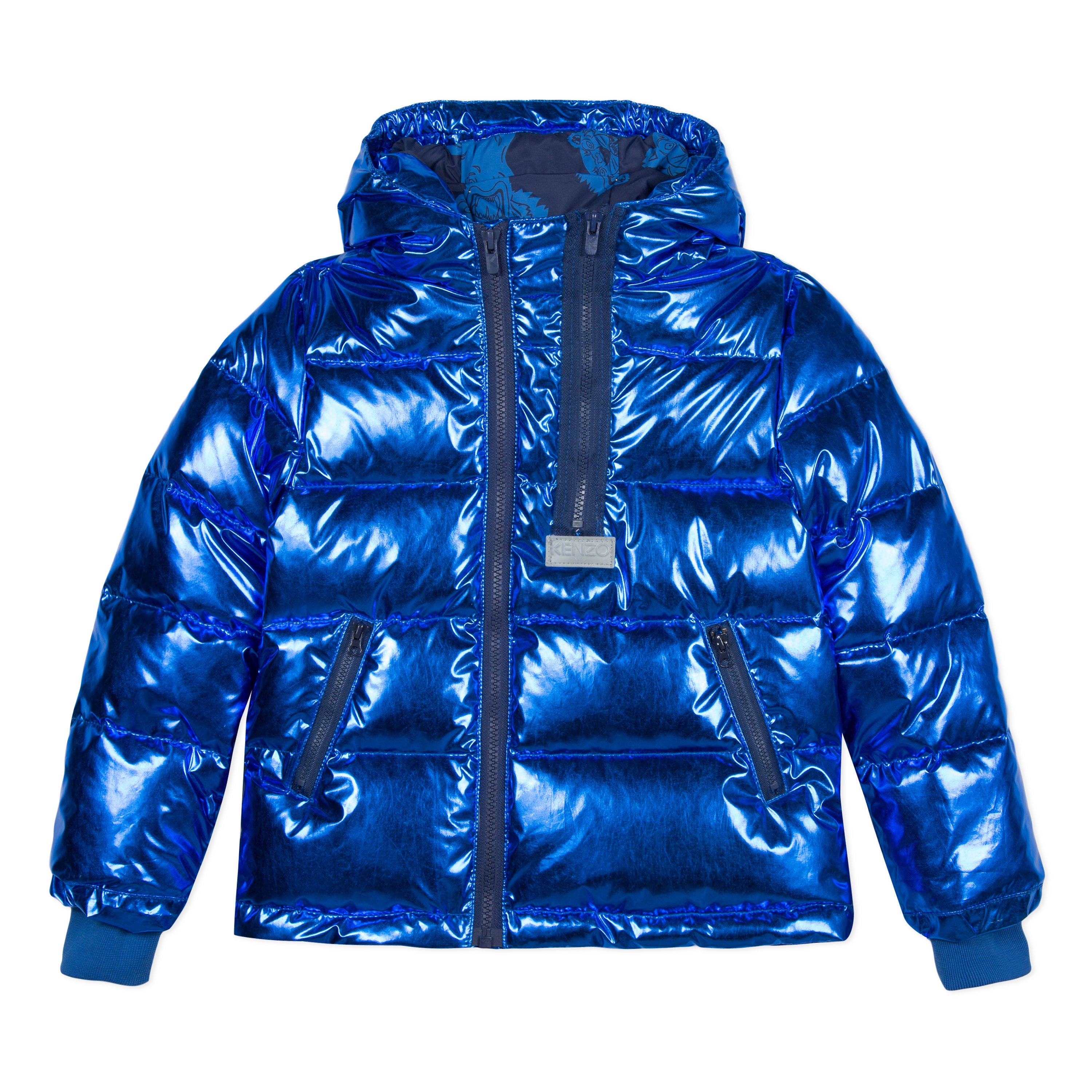 Boys Bright Blue Hooded Padded Down Coat