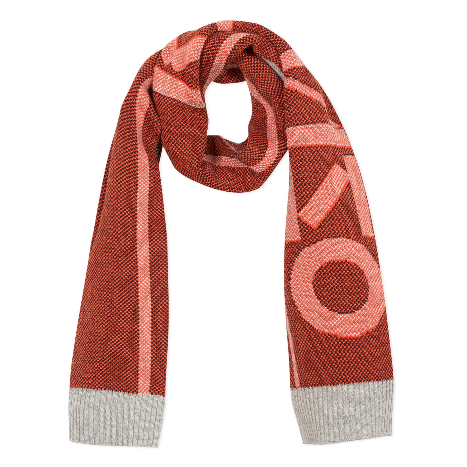 Boys Grey Logo Cotton Scarf