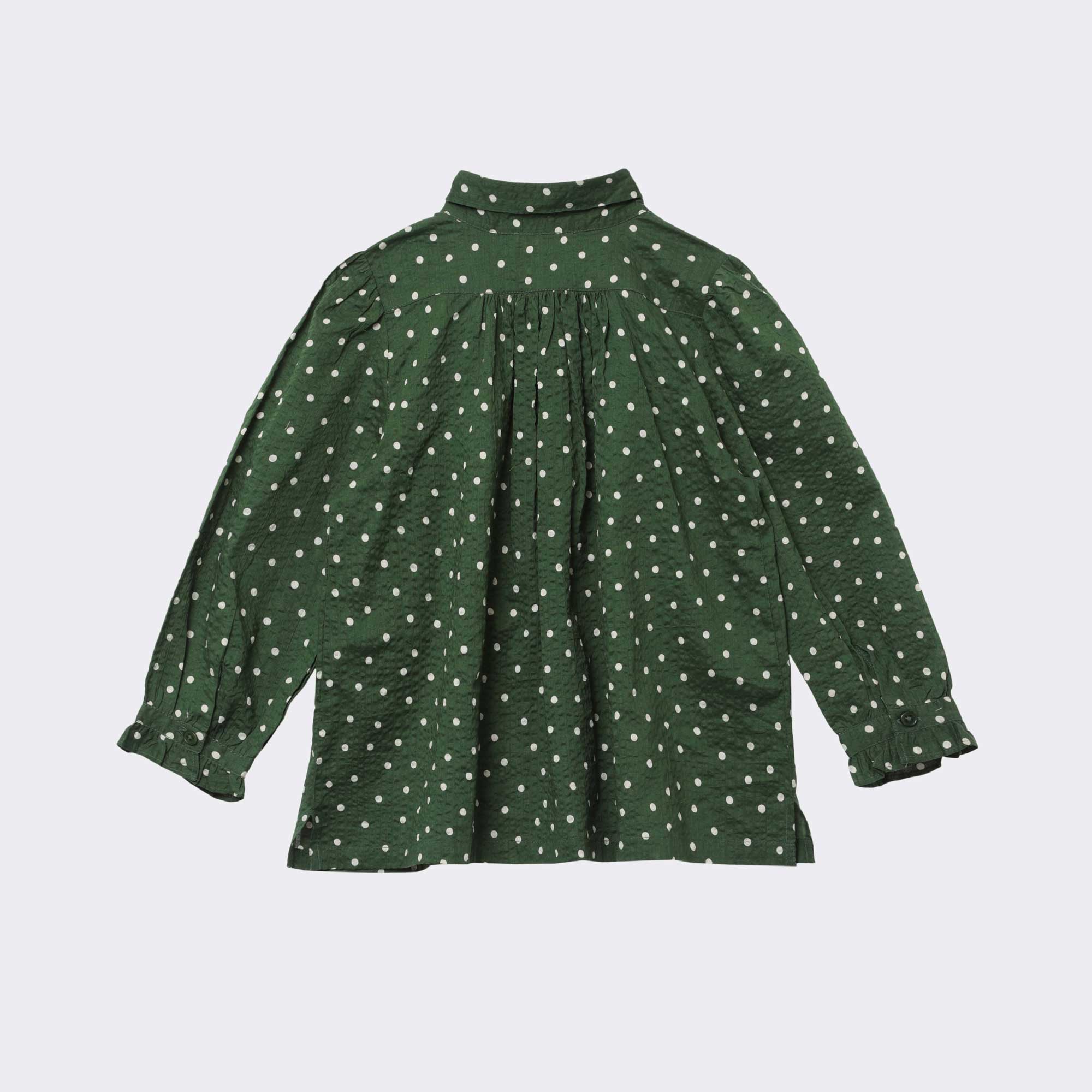 Girls Green Spots Cotton Top