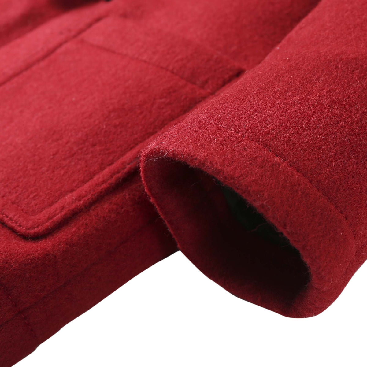 Baby Girls Windsor Red Wool Hooded Duffle Coat - CÉMAROSE | Children's Fashion Store - 5