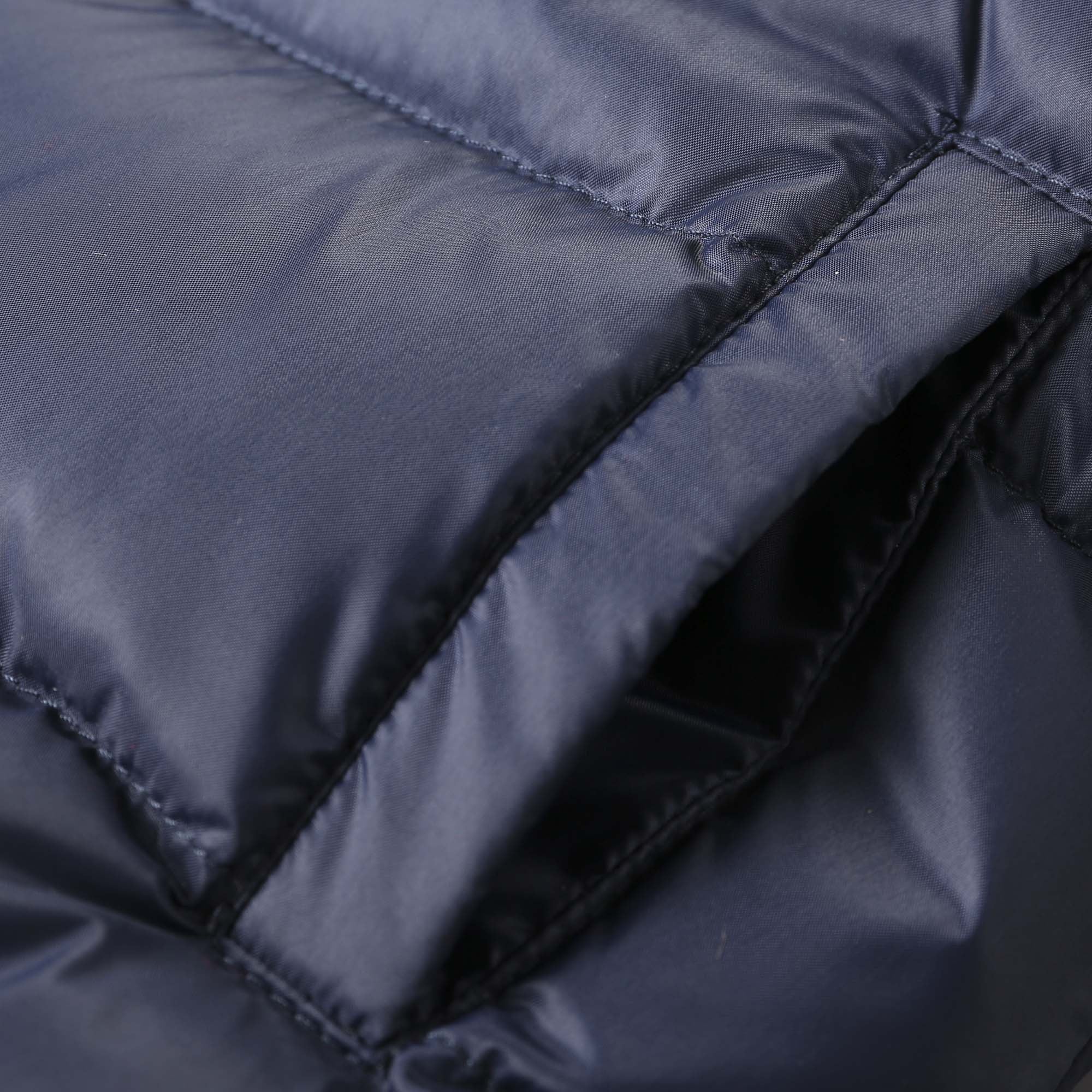 Baby Girls Navy Blue Frilled Trims Padded Down Jacket - CÉMAROSE | Children's Fashion Store - 3