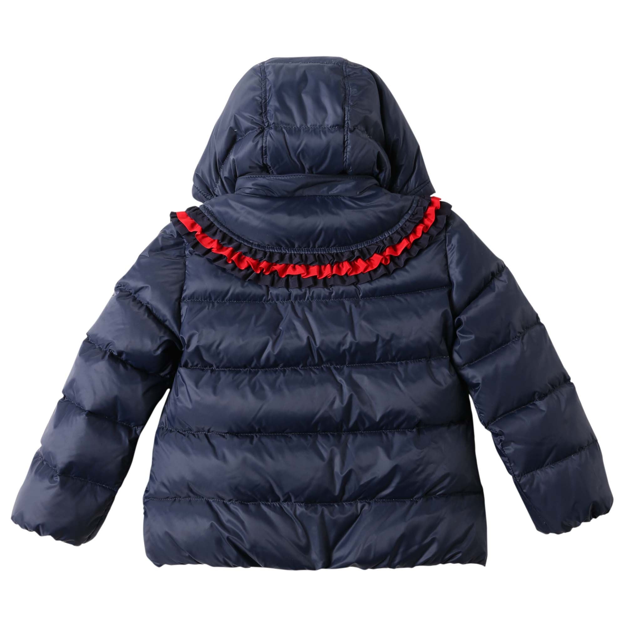 Baby Girls Navy Blue Frilled Trims Padded Down Jacket - CÉMAROSE | Children's Fashion Store - 6