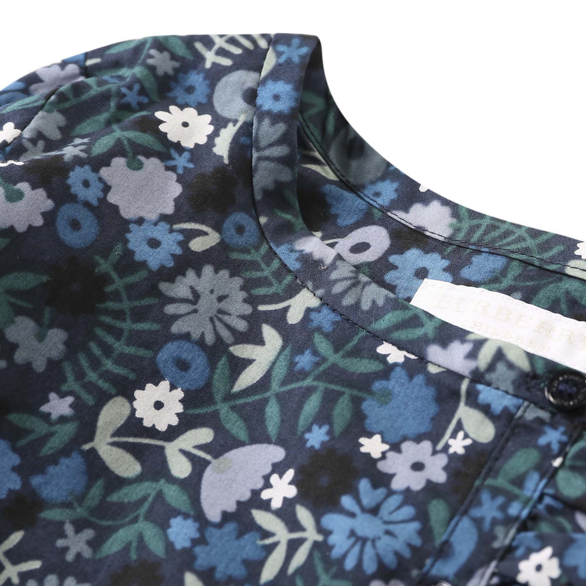Baby Girls Hydrangea Blue Floral Printed Trims Dress - CÉMAROSE | Children's Fashion Store - 3