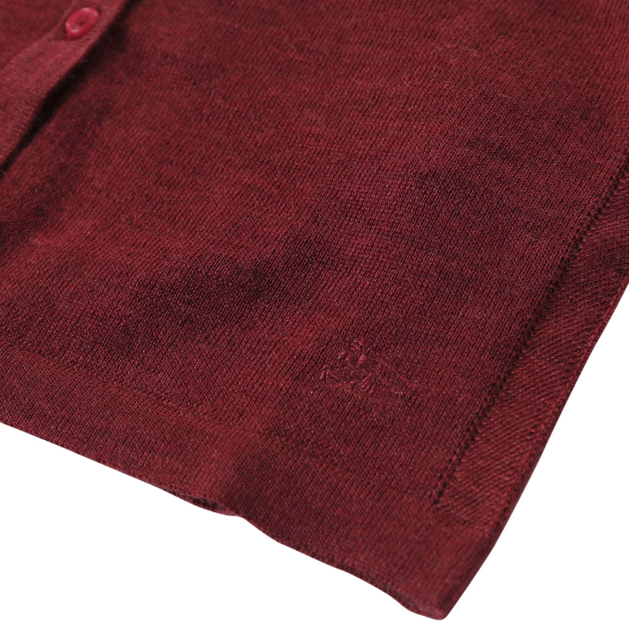 Baby Girls Dark Plum Pink Bow Trims Knitted Cardigan - CÉMAROSE | Children's Fashion Store - 5