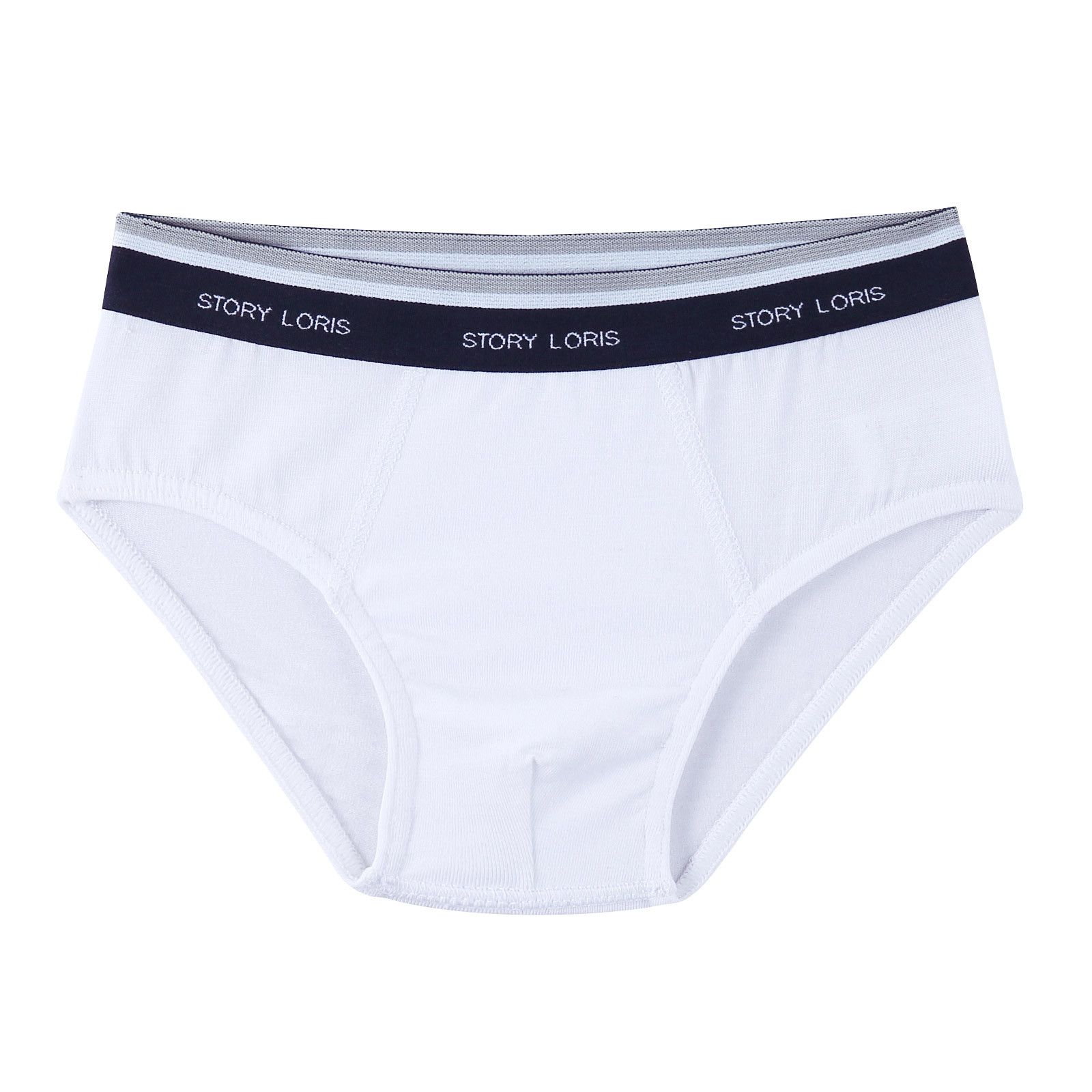 Boys White Ribbed Waist Jersey Knicker - CÉMAROSE | Children's Fashion Store - 1
