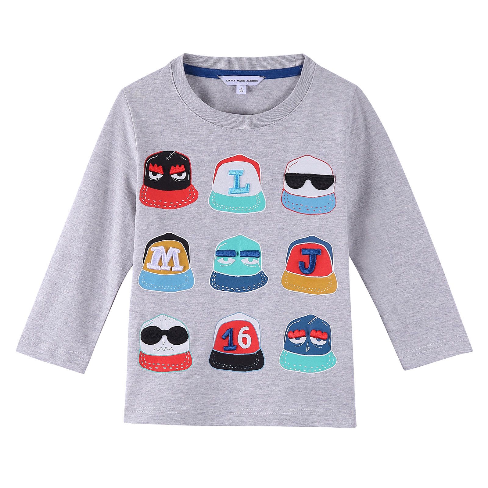 Boys Grey Fancy Illustration Printed Cotton Long Sleeve T-Shirt - CÉMAROSE | Children's Fashion Store - 1