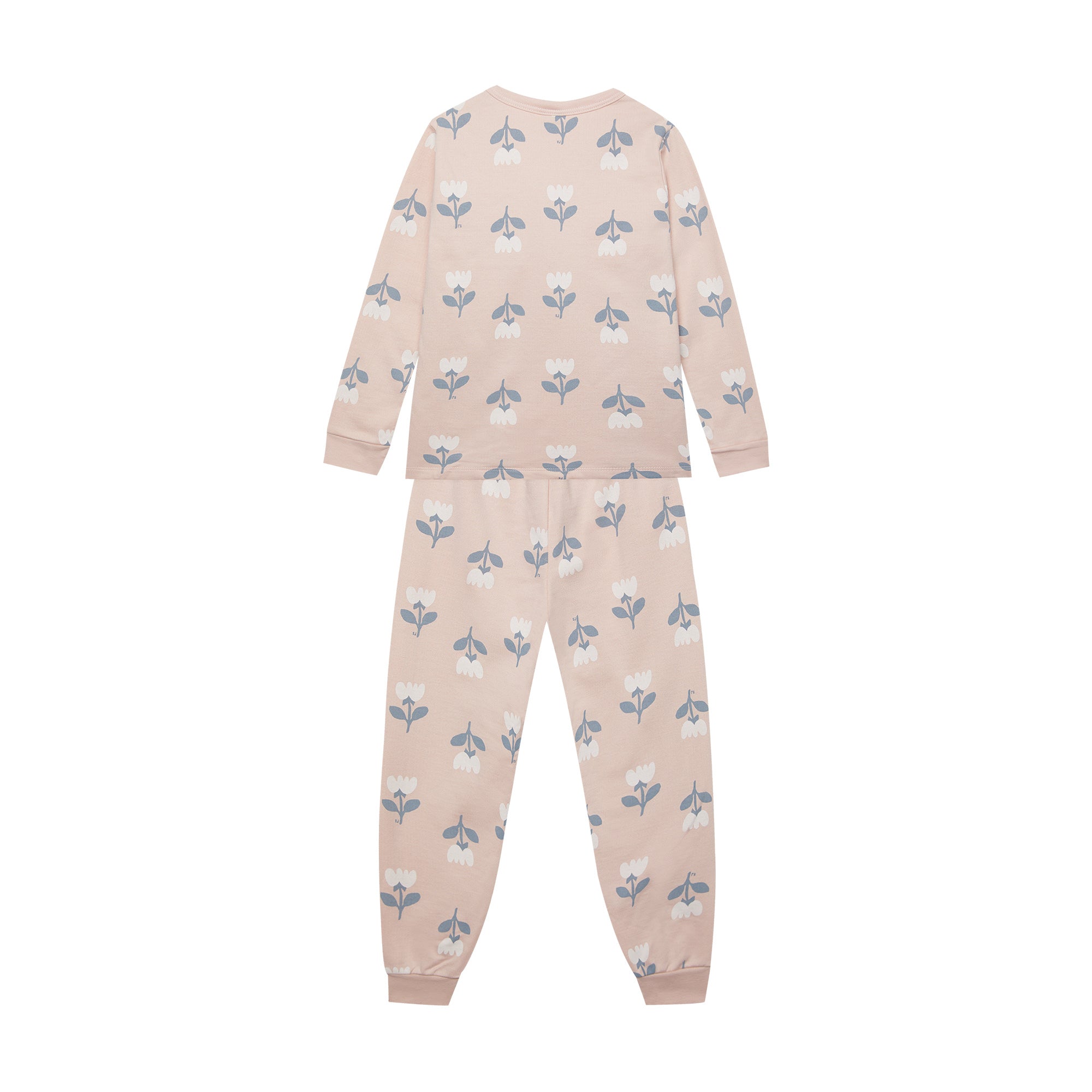 Girls Pink Printed Cotton Set